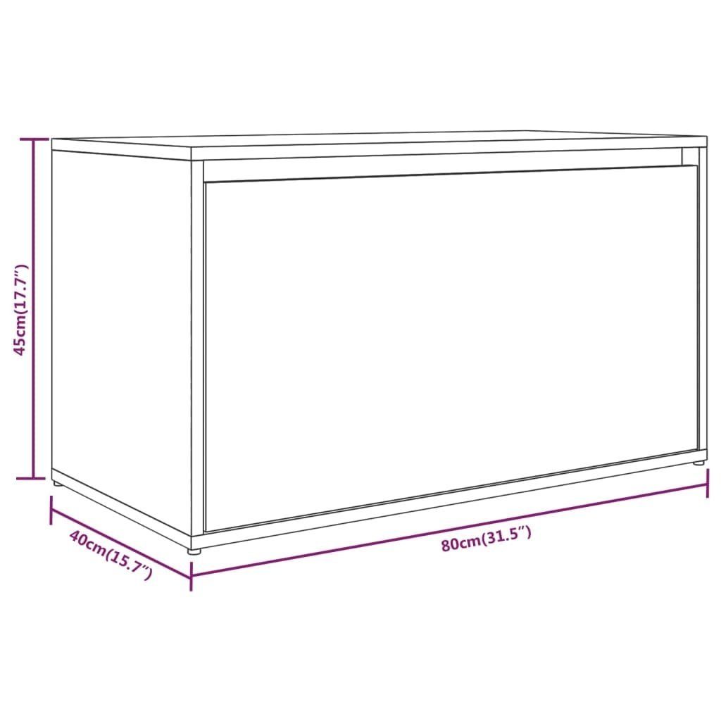 möbelando Schuhbank 3008431 (LxBxH: Räuchereiche cm), in 80x40x45