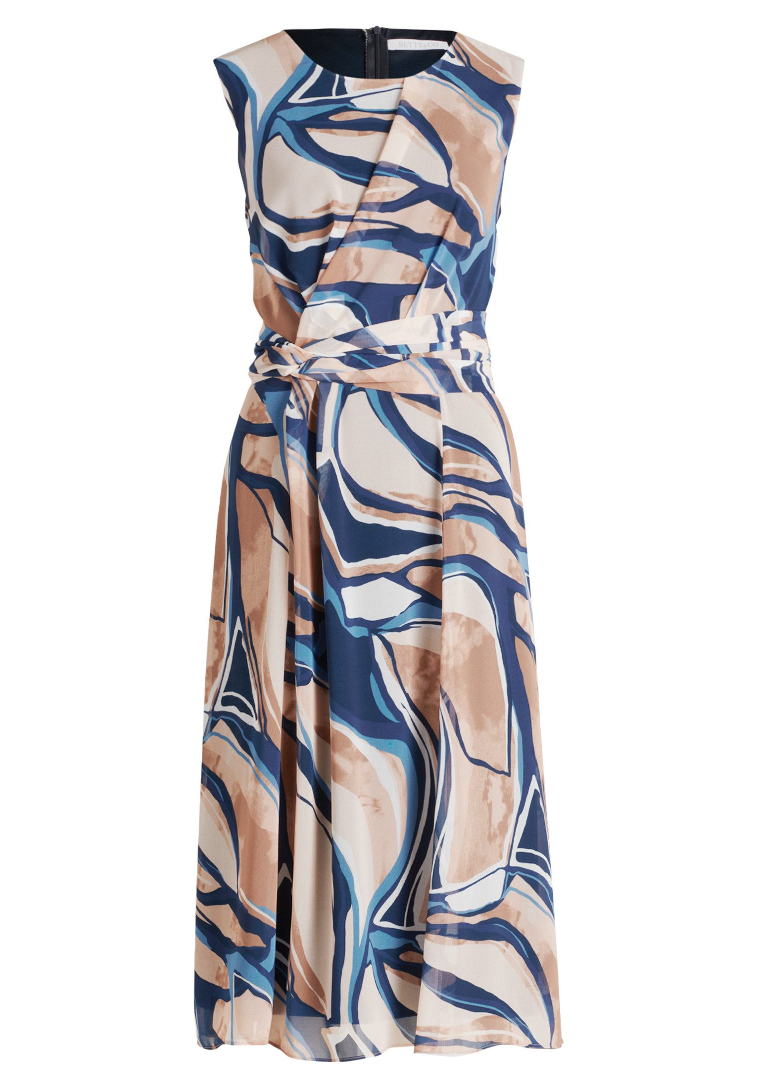 Betty&Co Chiffonkleid Damen Chiffonkleid ohne Arm günstig online kaufen