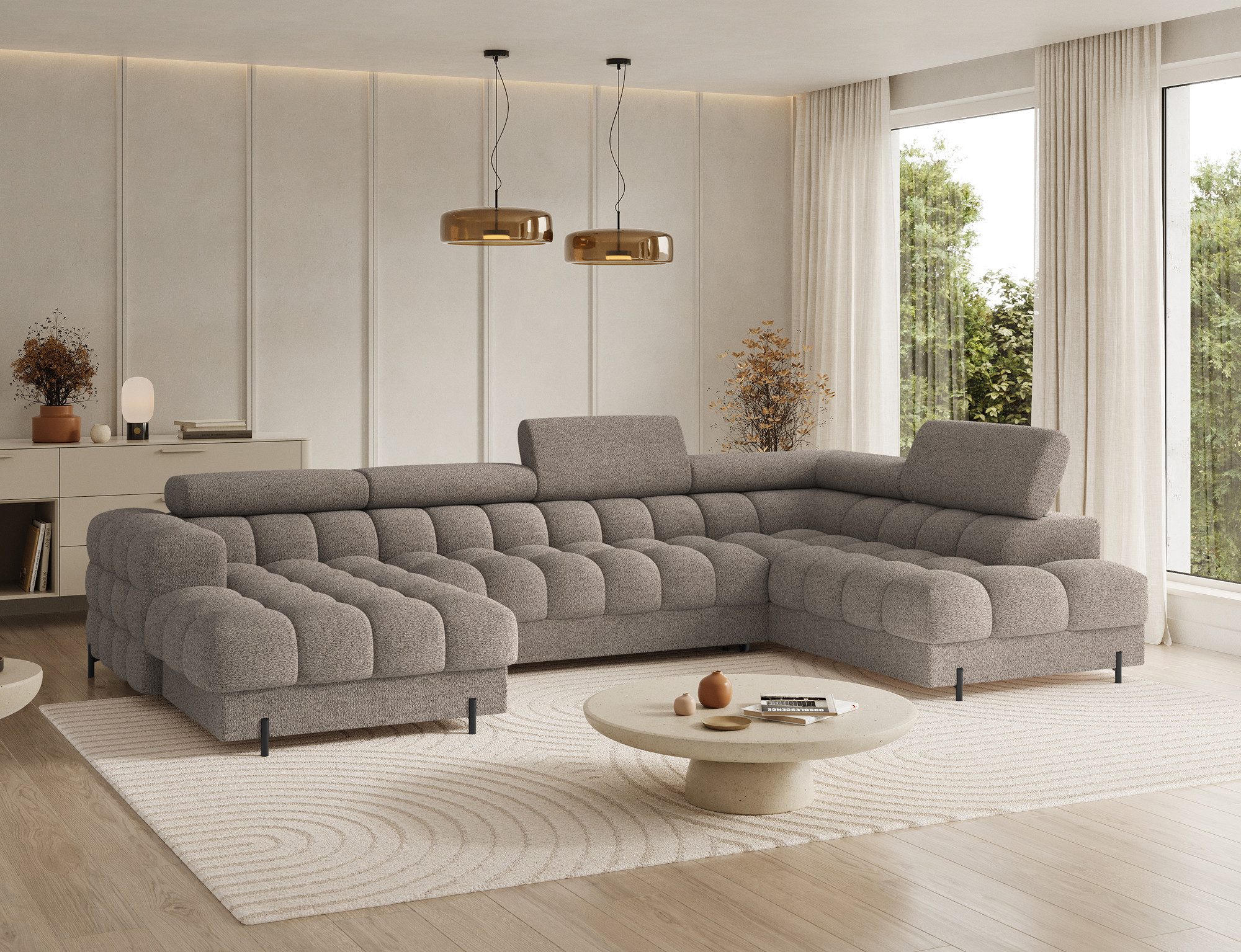 MOEBLO Ecksofa Vinca, Modernes U-Form Sofa günstig online kaufen