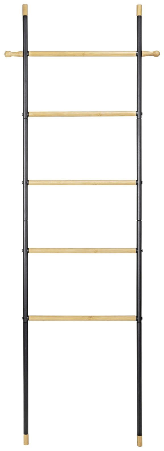 WENKO Handtuchleiter Loft, mit Haken, Maße (B x H x T): 43,5 x 162 x 2 cm,  mit Haken: 57 x 162 x 2 cm