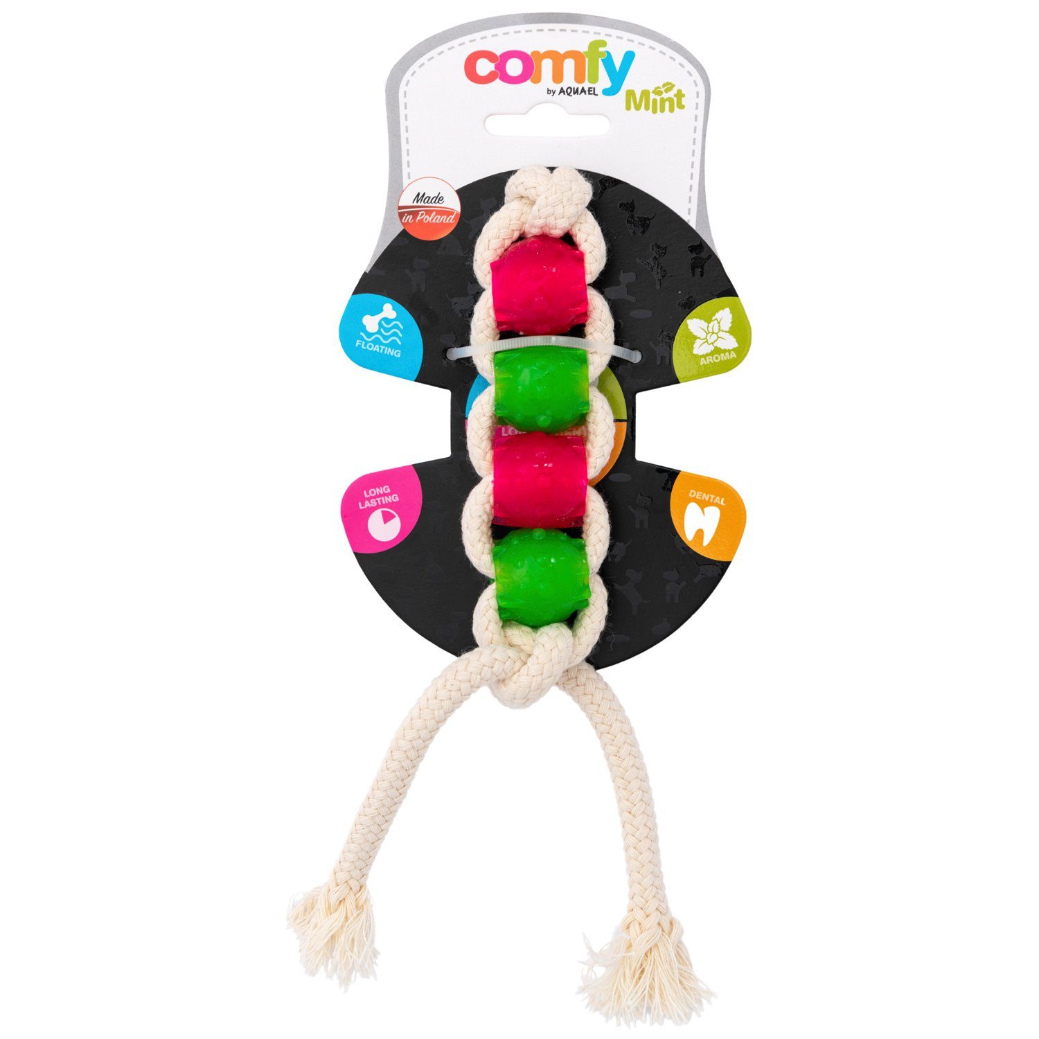 Comfy Tiertaue Hundespielzeug Dental Toother Mint COMFY - Zahnfleischmassage, (4-tlg) Minzduft für Anreiz Strapazierfähiges Material Zahngesundes Design