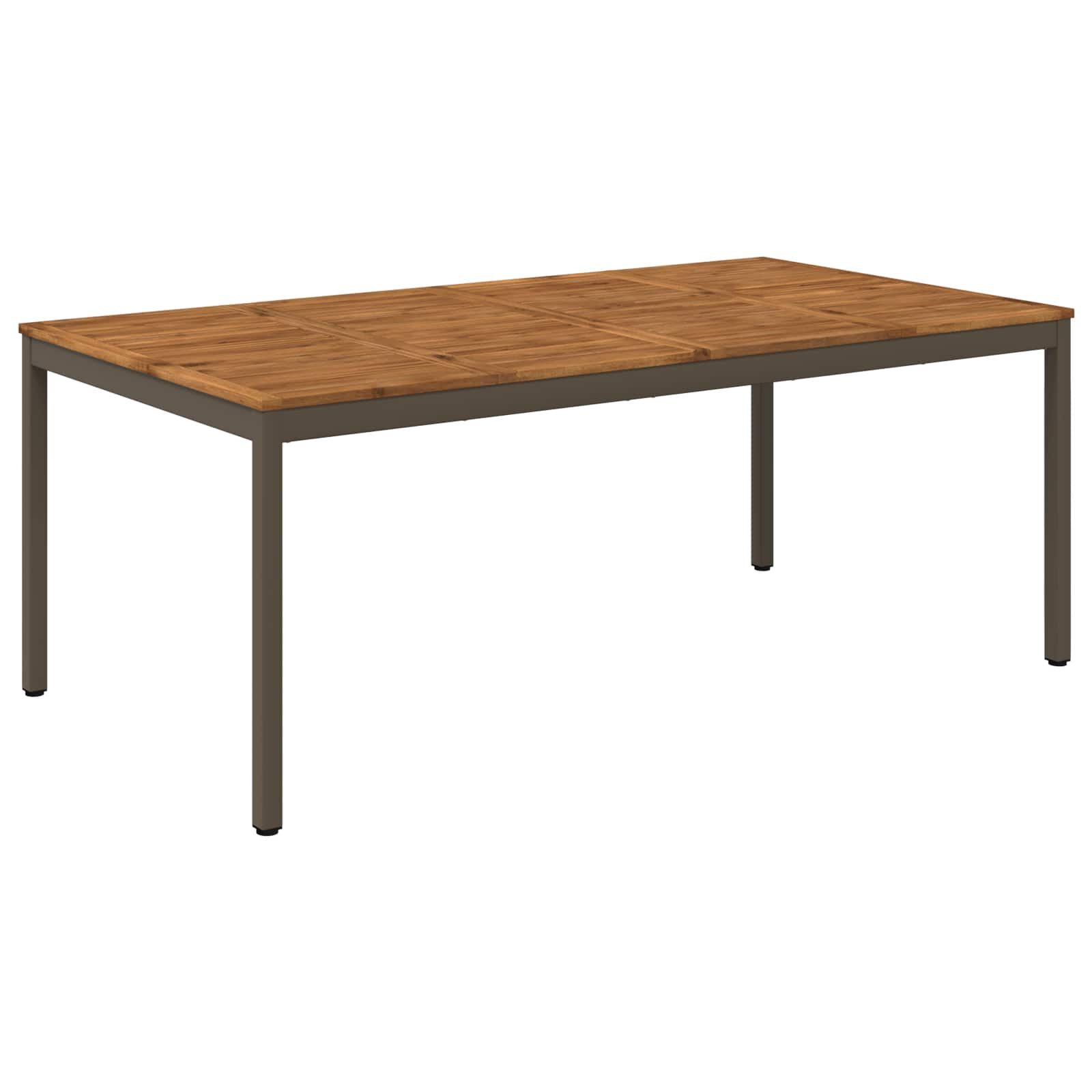vidaXL Gartentisch Gartentisch Natur und Kaffee 196 x 100,5 x 75 cm (1-St)