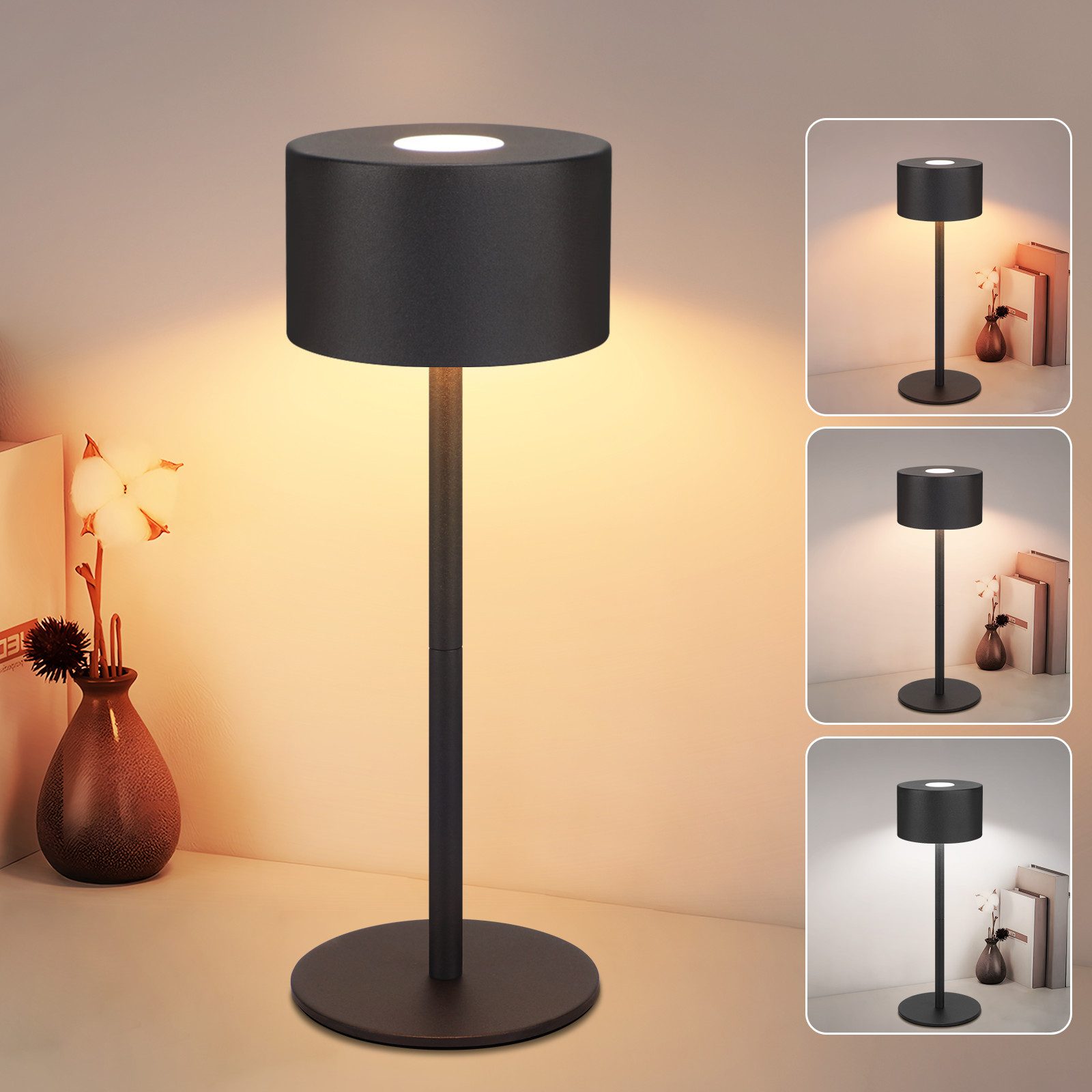 Nettlife LED Tischleuchte Kabellos 2ER Touch günstig online kaufen