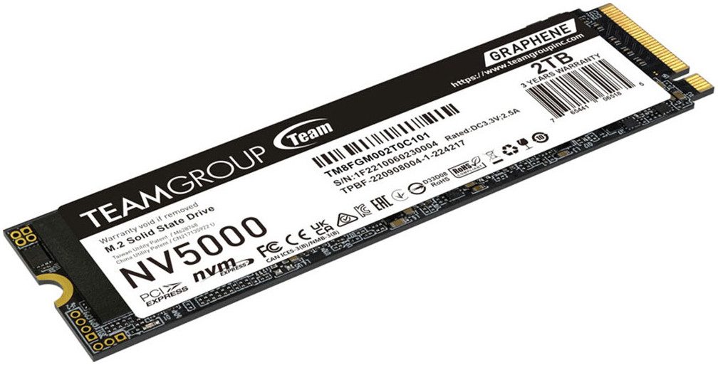 Teamgroup NV5000 interne SSD (2 TB) 5000 MB/S Lesegeschwindigkeit, 3000 MB/S Schreibgeschwindigkeit