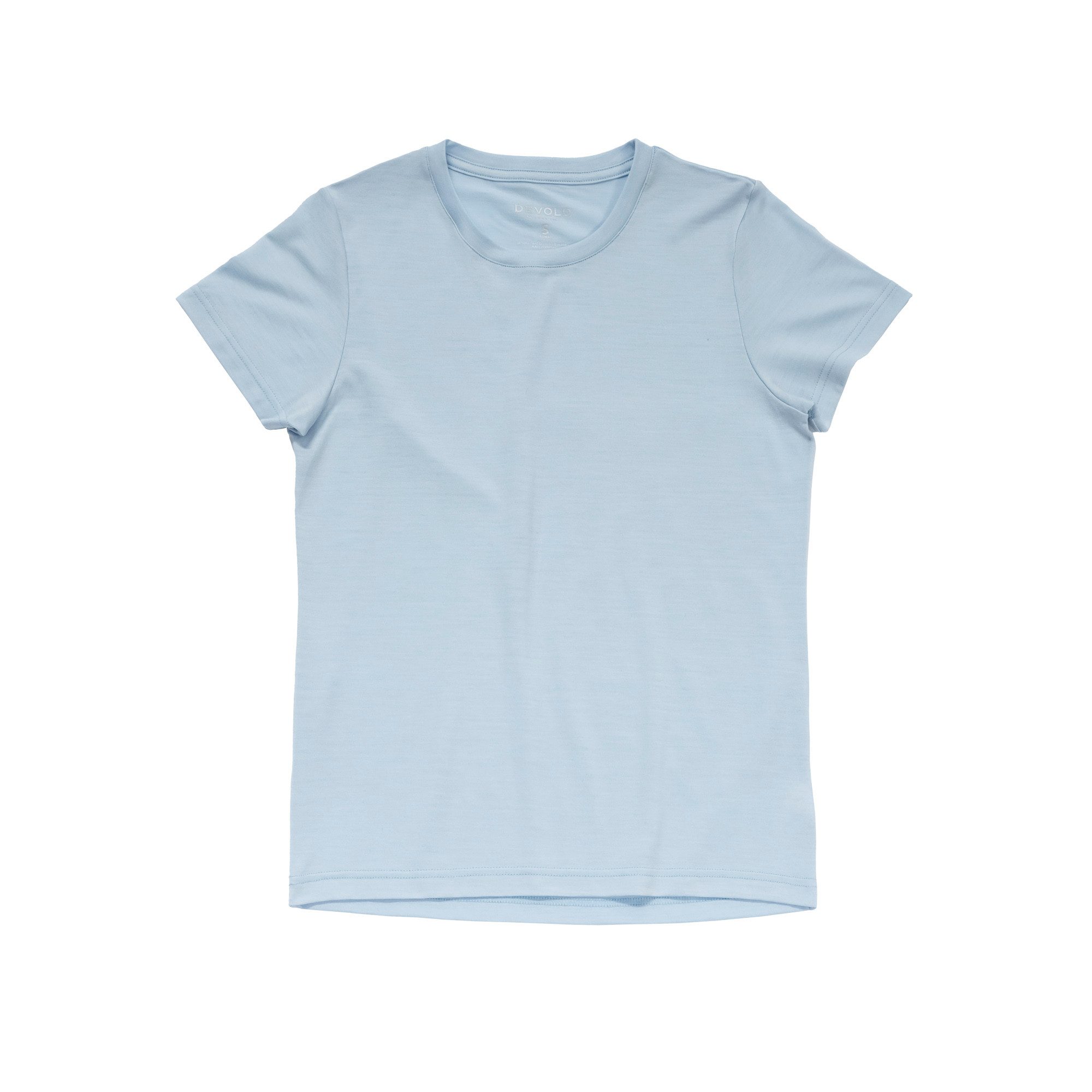Devold Funktionsshirt CLASSIC TEE Damen Merino- Funktionsshirt Kurzarm hellblau