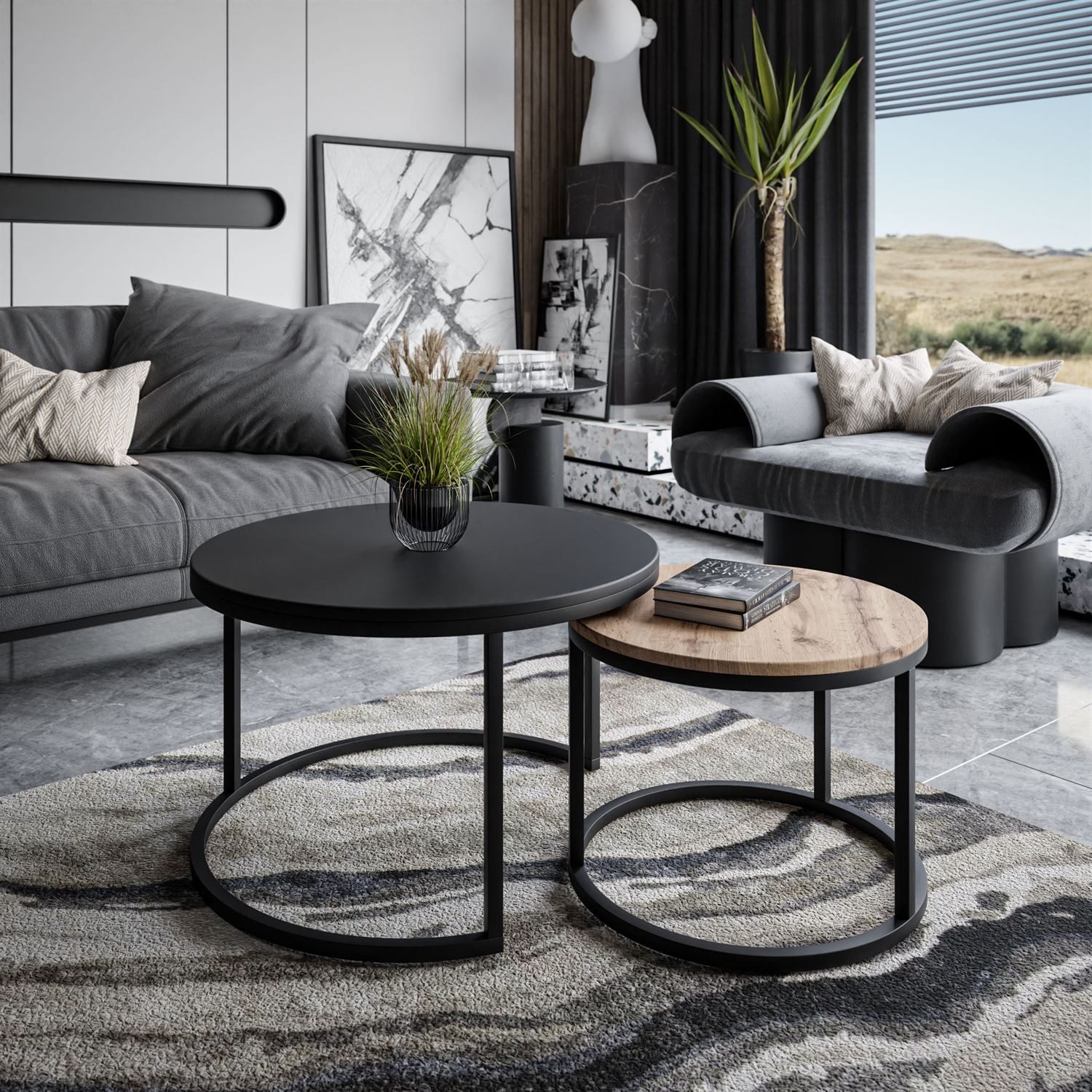 Lookway Couchtisch CIRI MIX 2in1 Runder günstig online kaufen