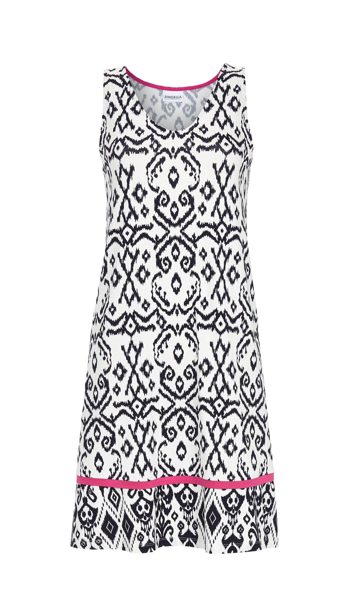 Ringella Sommerkleid Ärmelloses Freizeitkleid mit V-Ausschnitt aus Viskose-Elasthan-Mischung