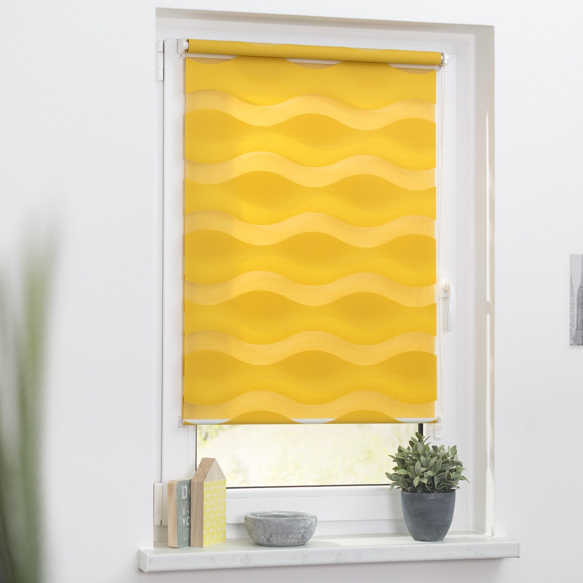 Doppelrollo Duo Rollo Welle Klemmfix, ohne Bohren, Roomy, Klemmbar, Klemmbar