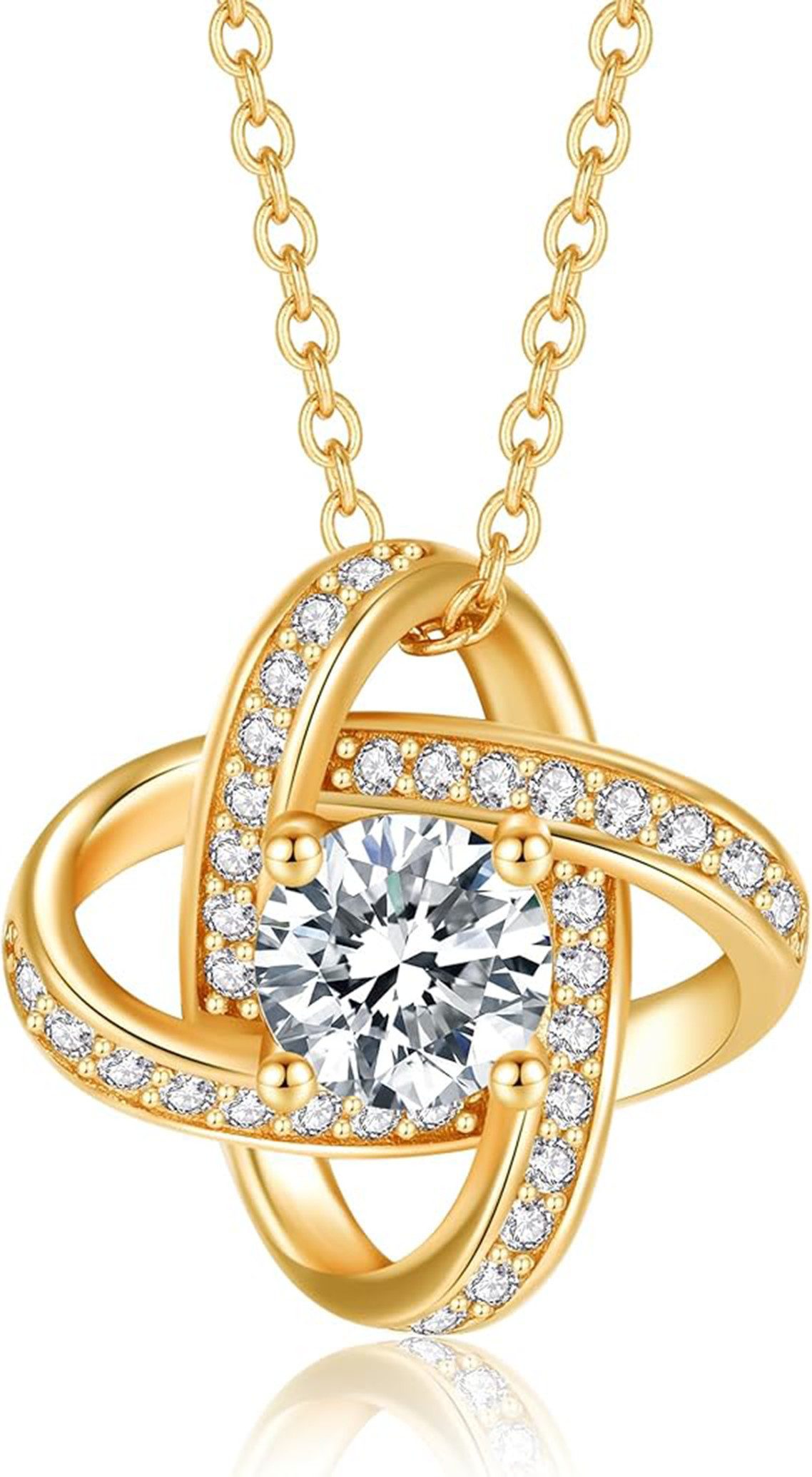 Kette mit Anhänger 1ct,Halskette damen,Diamond,halskette mädchen,Anhänger-Halskette