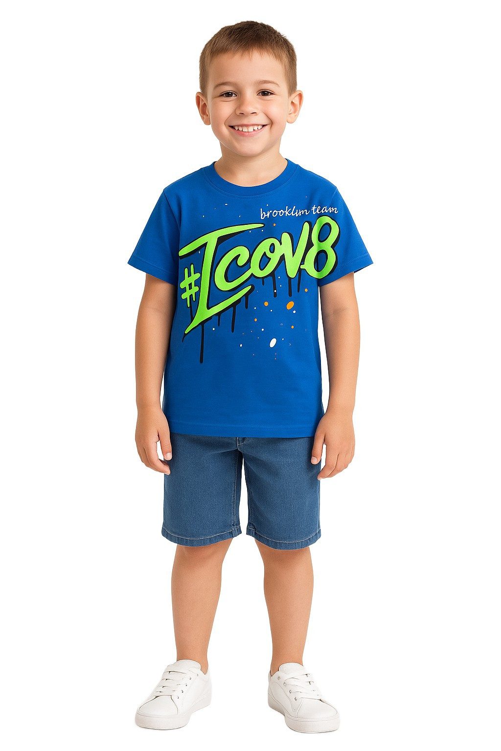 T-Shirt & Bermudas T-Shirt + Shorts Sommerset Bermuda Jeansshorts Sommer JS7626e