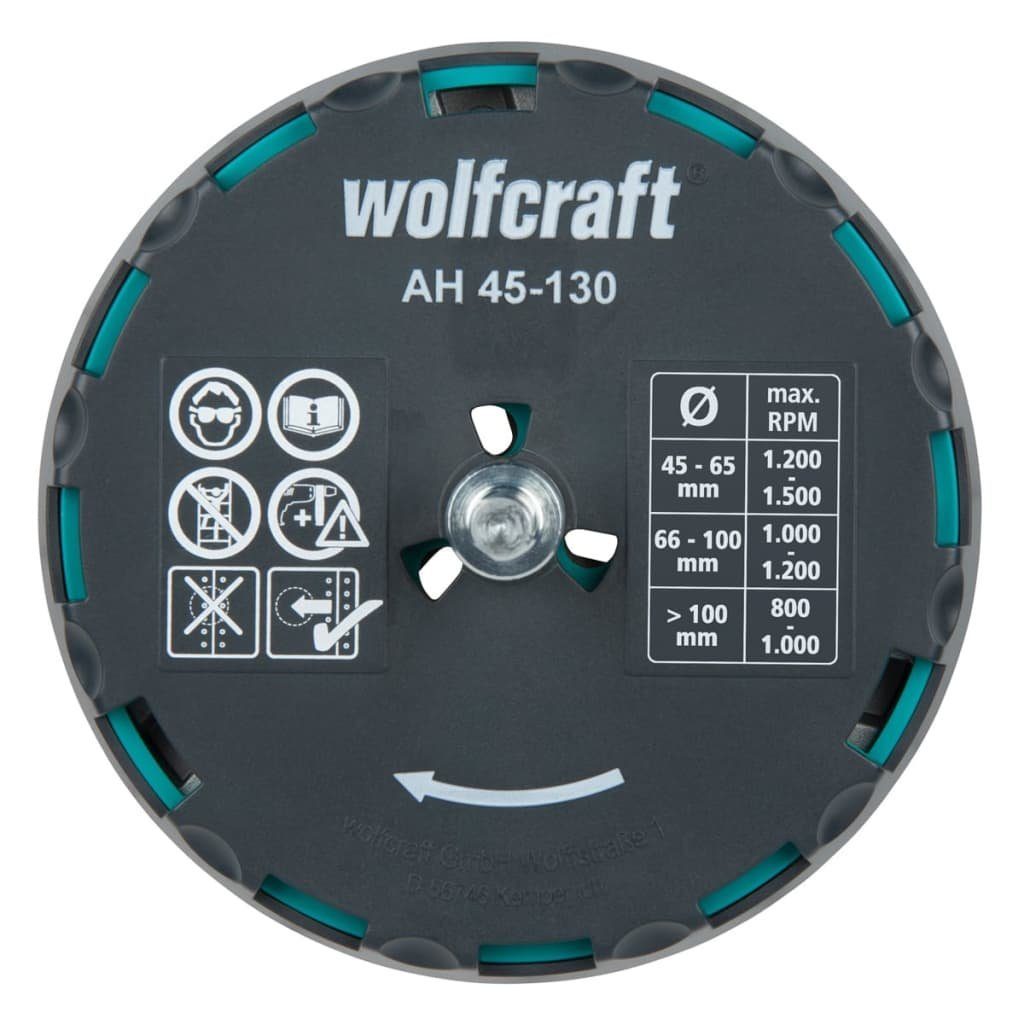 Wolfcraft Lochsäge Einstellbare 30 45-130 AH 5978000 Metall mm Lochsäge