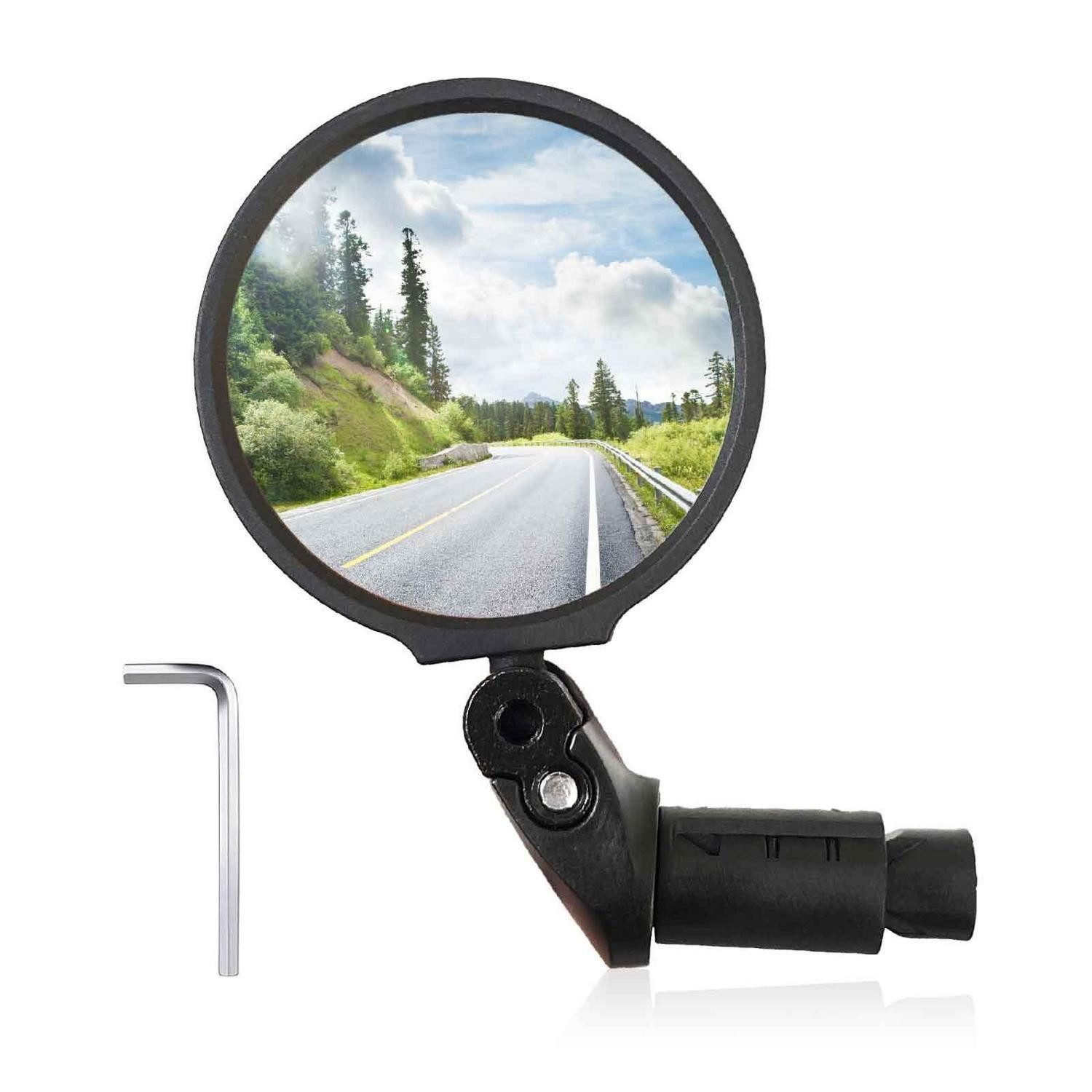 LuxusKollektion Fahrradspiegel Fahrradspiegel HD Mini 360 Drehbar Klappbar Rückspiegel Kurze Runde (1-St)