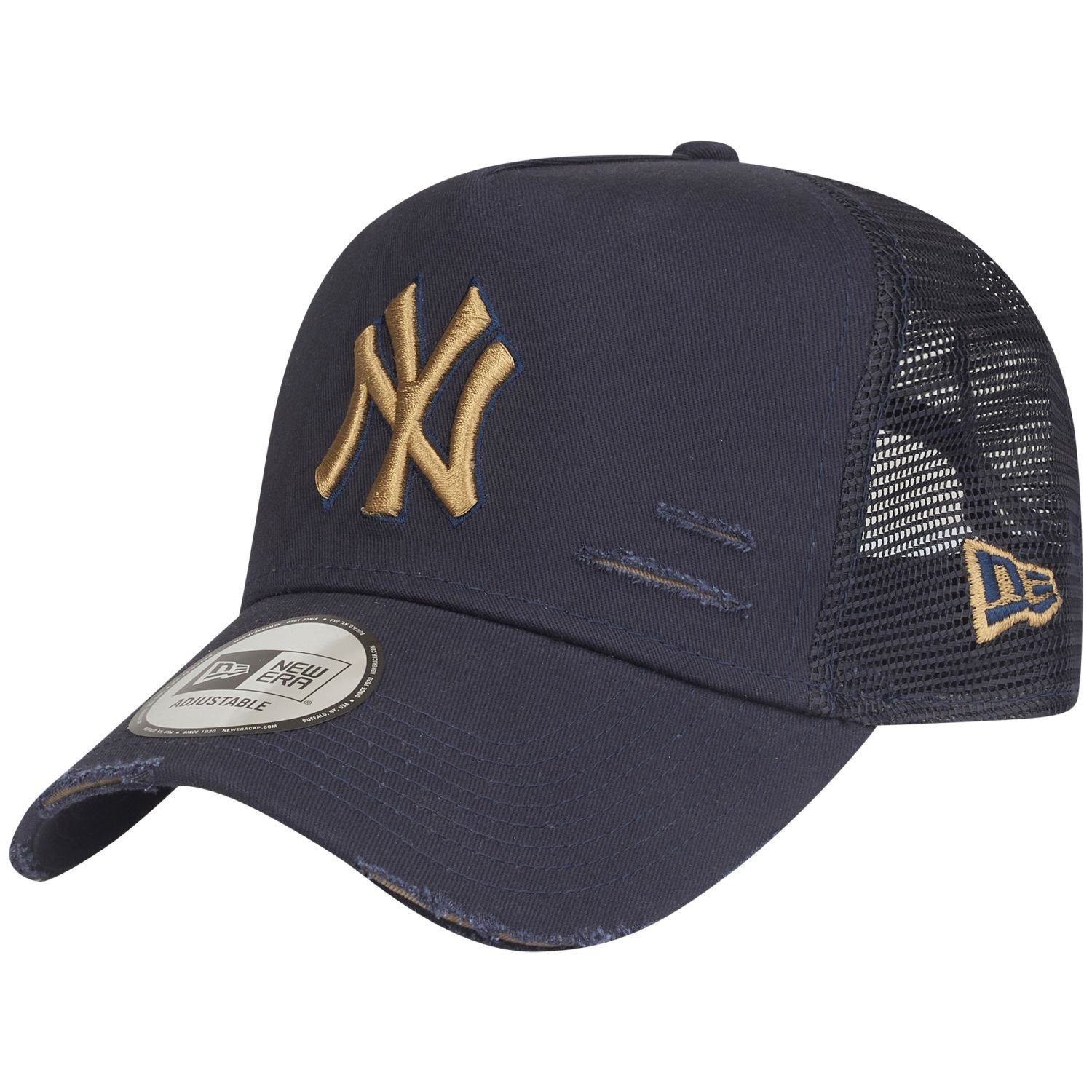 New Era Trucker Cap Trucker DISTRESSED New York Yankees Navy