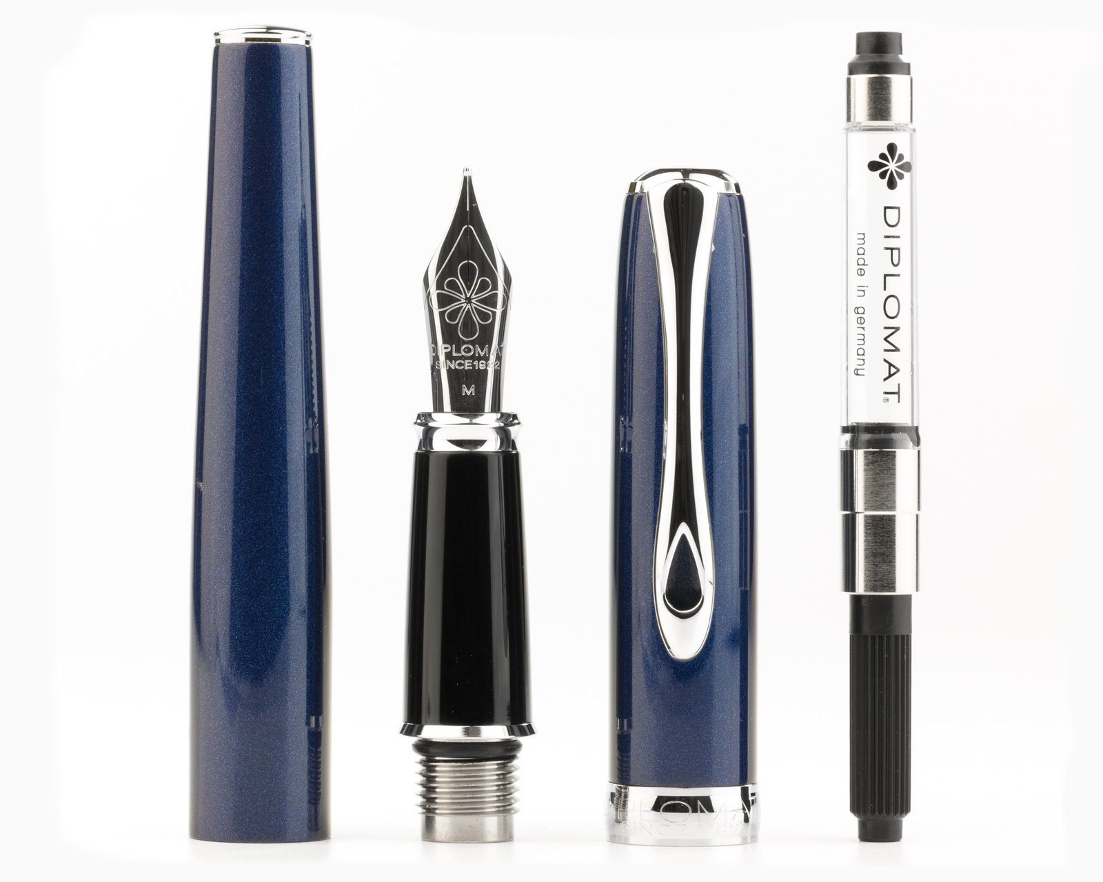 DIPLOMAT Füllhalter Füllhalter Diplomat Excellence A2 Midnight blue chrom, Stärke M