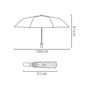 HAMÖWO Taschenregenschirm Automatischer Regenschirm,Superwindfester Taschenschirm mit 16 Gräten
