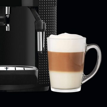Krups Filterkaffeemaschine EA81, Krups Kaffeevollautomat Arabica Picto 15 bar 1450W + EMSA Travel Mug (automatische Reinigung, 2-Tassen-Funktion, Milchsystem mit CappucinoPlus-Düse, Kaffeemaschine, schwarz