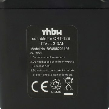 vhbw kompatibel mit Bosch GBM 12VES, GBM-Serie 1. Generation mit Knolle, Akku NiMH 3000 mAh (12 V)