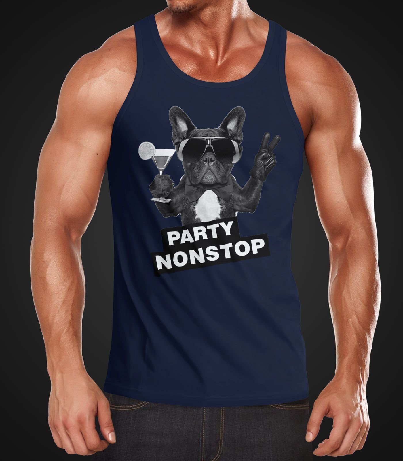 Neverless Tanktop Party Herren Tank-Top Nonstop günstig online kaufen