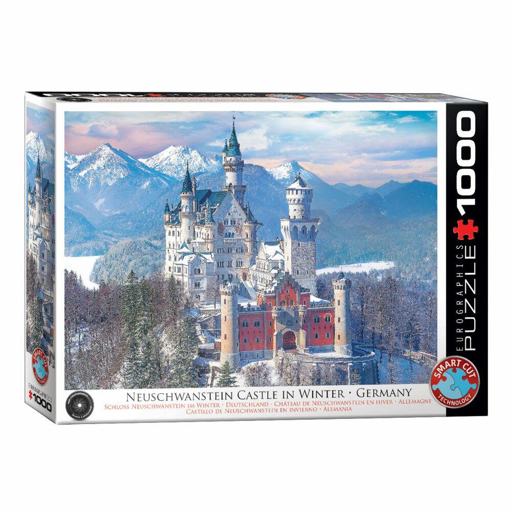 EUROGRAPHICS Puzzle Schloss Neuschwanstein im Winter, 1000 Puzzleteile