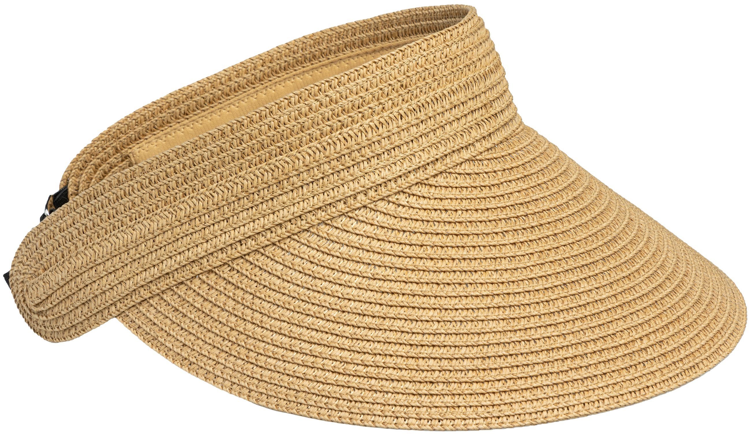 Caspar Strohhut HT027 verstellbare leichte Damen Sommer Schirmmütze Sonnenv günstig online kaufen