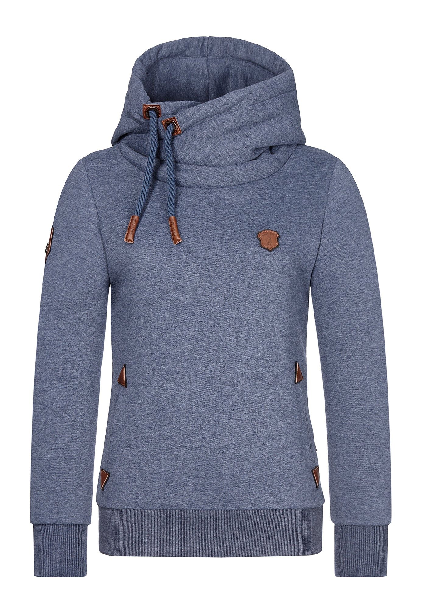 naketano Hoodie Kapuzenpullover Damen Baumwolle, weich, Kapuze, Kängurutasche (Spar-Set, Darth) Hoodie, weiche Sweatware, Rippbündchen, Streetwear, Loungewear
