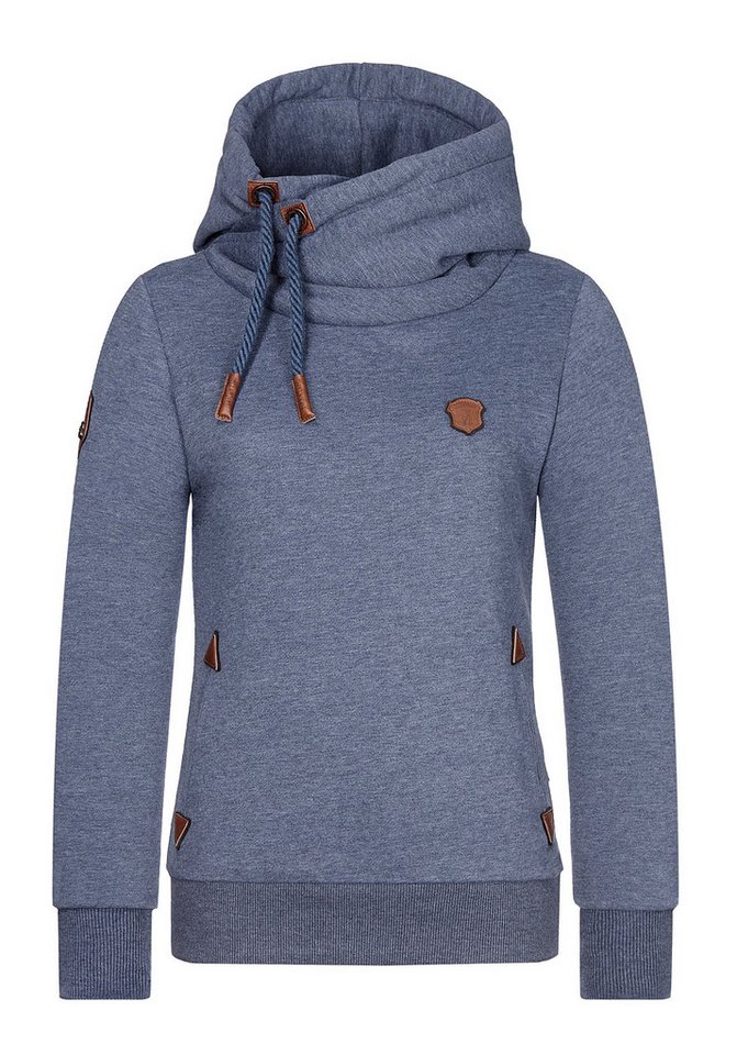naketano Hoodie Kapuzenpullover Damen Baumwolle, weich, Kapuze, Kängurutasche (Spar-Set, Darth) Hoodie, weiche Sweatware, Rippbündchen, Streetwear, Loungewear