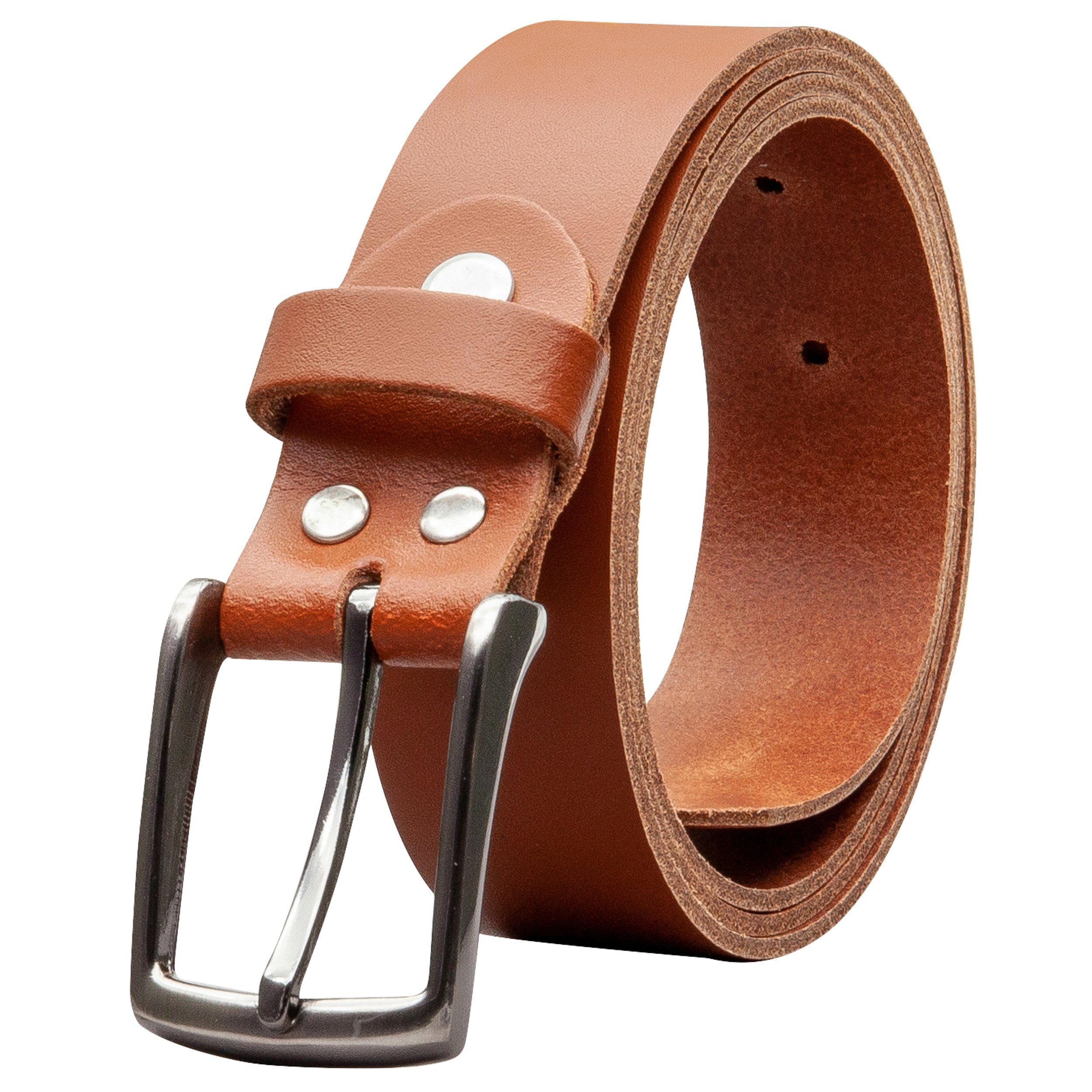 COLOGNEBELT Ledergürtel OM310-SL-Cognac MADE IN GERMANY, Cognac Kürzbar, 10 günstig online kaufen