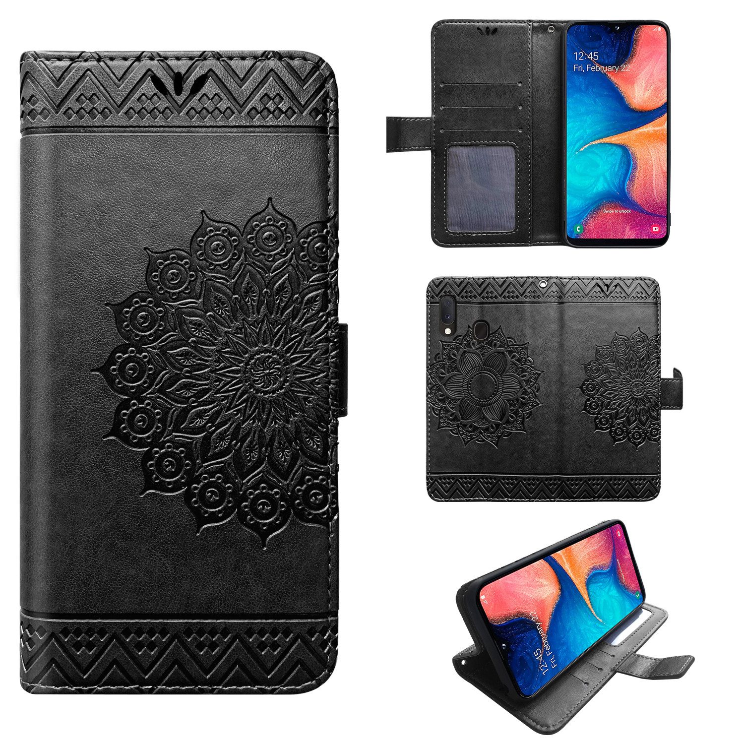 betterfon Handyhülle Handytasche für Samsung Galaxy Klapphülle Flip Case, Wallet Case mit Kartenfächern Magnetverschluss und weicher Innenhülle