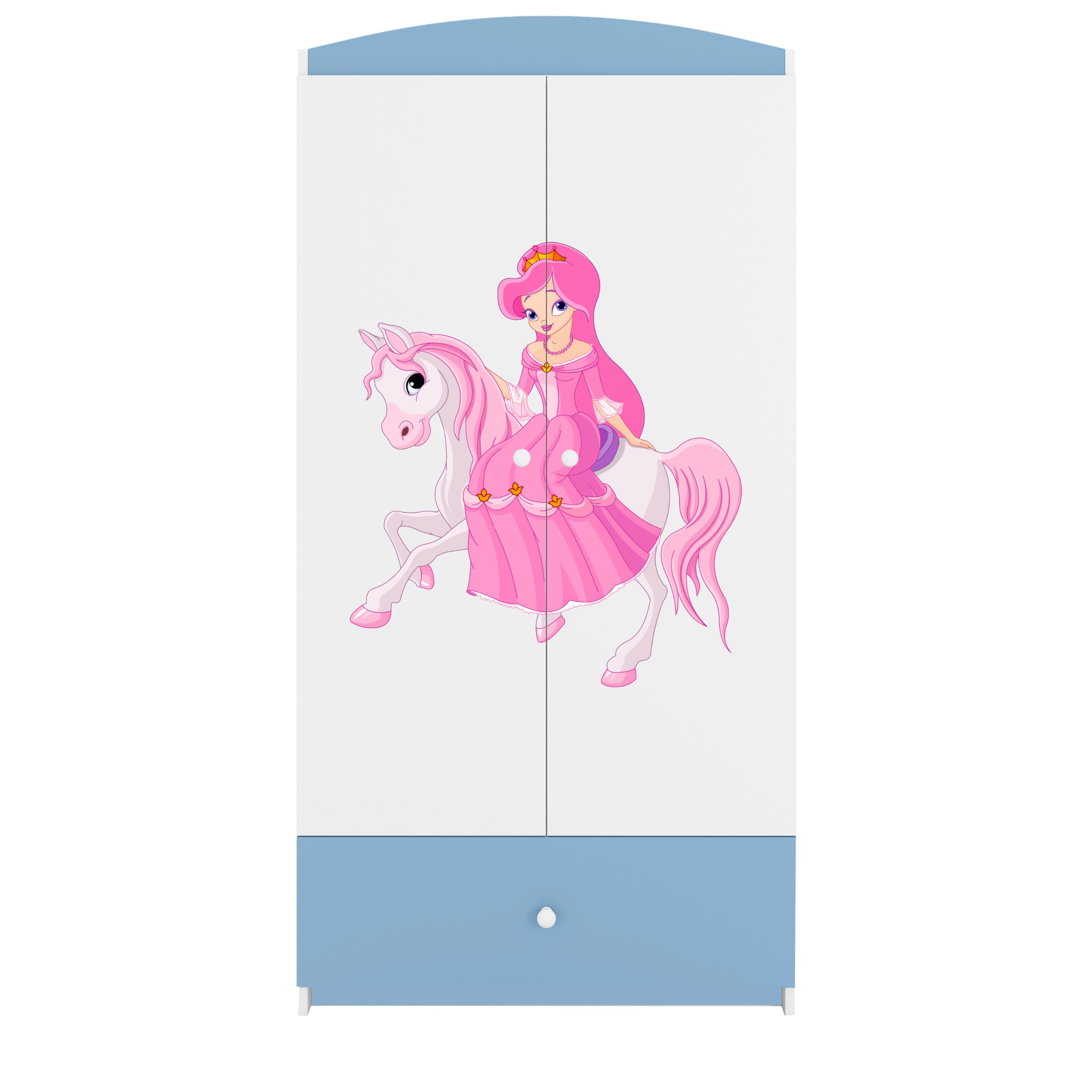 Raumhirsch Furniture Kinderkleiderschrank mit liebevollen Motiven - Kleiderschrank für Kinder (Kinderzimmerschrank für Mädchen, Mit Ablagefächern & Kleiderstange) hochwertige Verarbeitung, sanfte Farben, verschiedene Designs