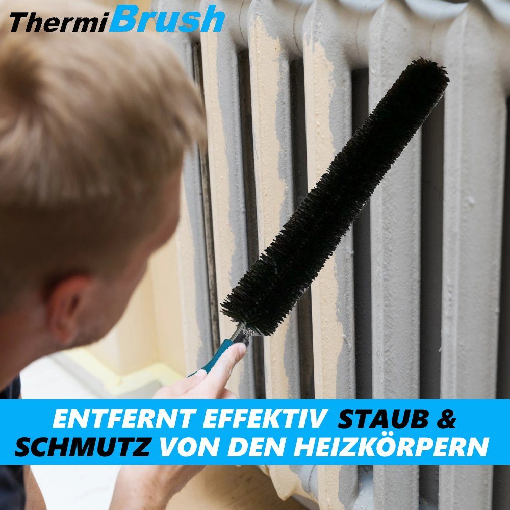 MAVURA Heizkörperpinsel ThermiBrush Heizkörperbürste Heizungsbürste  Heizungsreiniger, Rohrbürste Heizkörper Reinigung Reinigungsbürste  Radiatorbürste