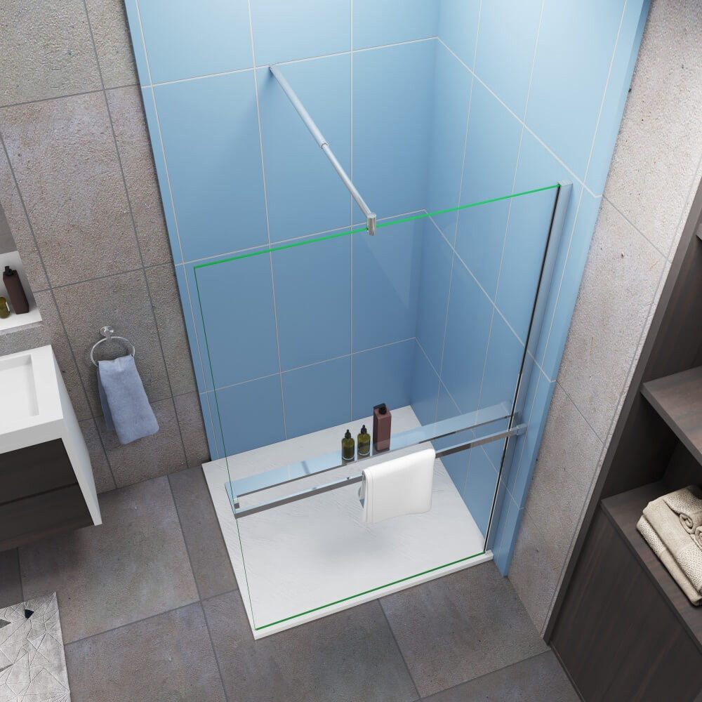 Duschparadies Walk-in-Dusche 200cm 8mm ESG Walk in mit Handtuchhalter Dusch günstig online kaufen