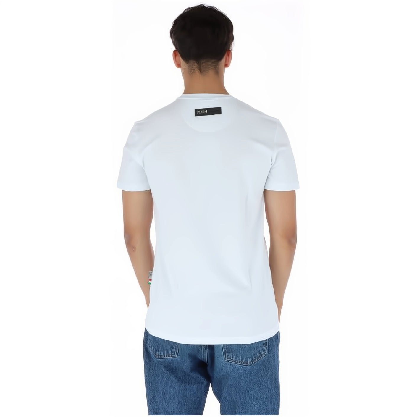 Tragekomfort, Farbauswahl hoher ROUND SPORT Look, PLEIN Stylischer NECK T-Shirt vielfältige