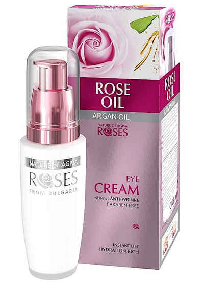 AGIVA Augencreme »Rose Oil & Argan Oil Intensive Anti-Wrinkle, Instant Lift, Hydration Rich Eye-Contour Cream (Paraban-Free) - 30ml by Nature of Agiva Roses«