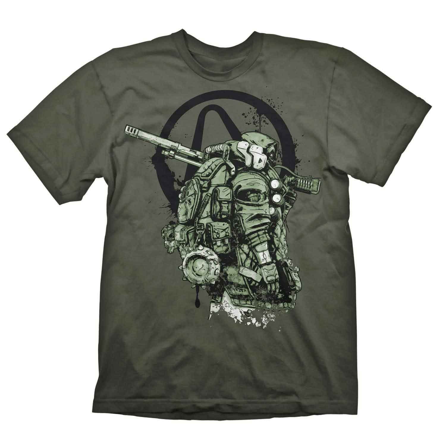 GAYA T-Shirt Borderlands 3 T-Shirt mit FL4K Motiv, Olivegrün, Größen: M - L (1-tlg) FL4K Borderlands 3 Shirt L | T-Shirts