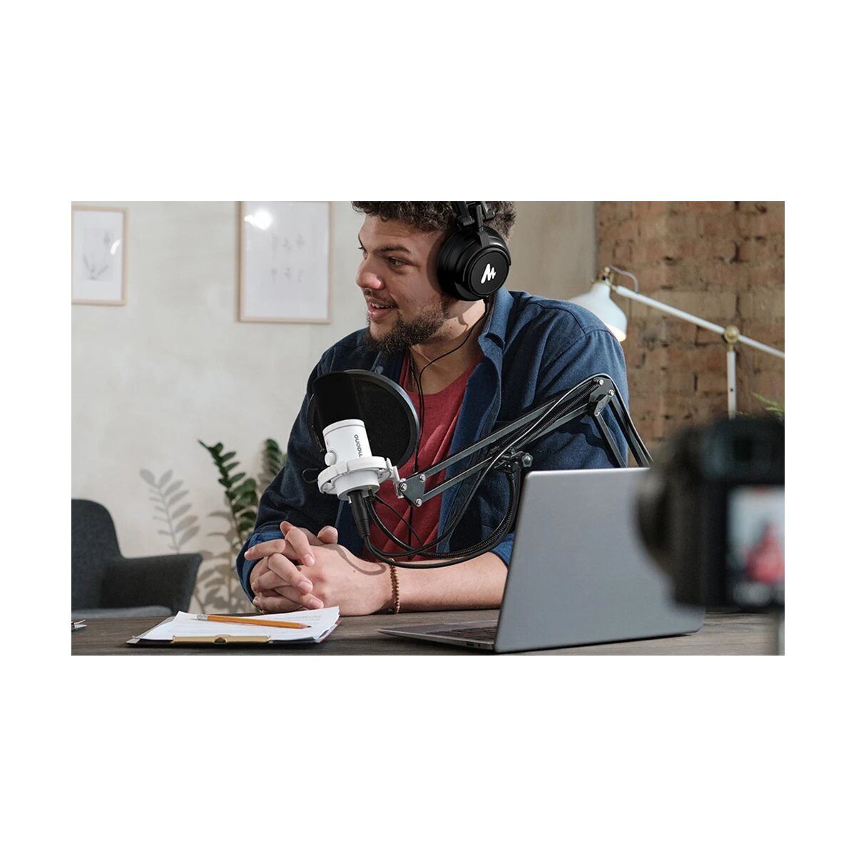 Maono Streaming-Mikrofon Maono PD200X dynamisches USB/XLR Mikrofon weiß