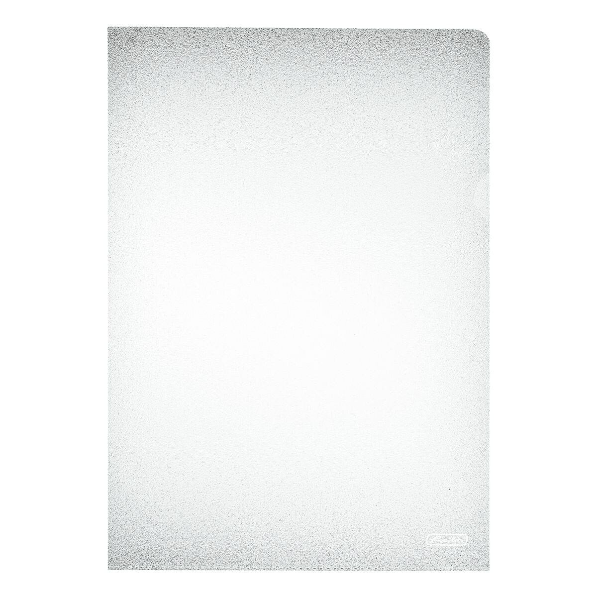 Herlitz Prospekthülle, 100 Stück, genarbt, Format A4 ohne Lochrand, mit Greifausschnitt