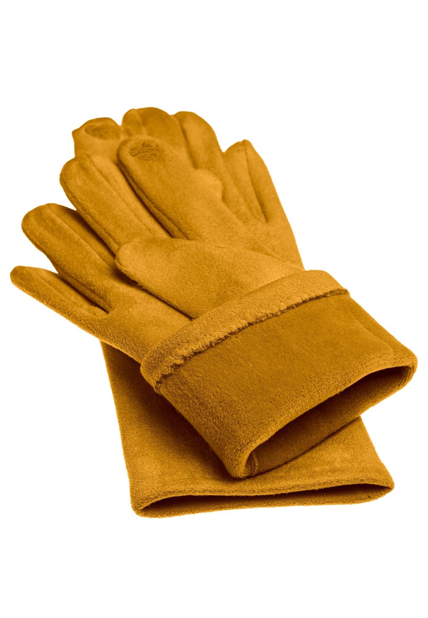 Caspar Strickhandschuhe GLV013 klassisch elegante uni Damen Winter Handschuhe