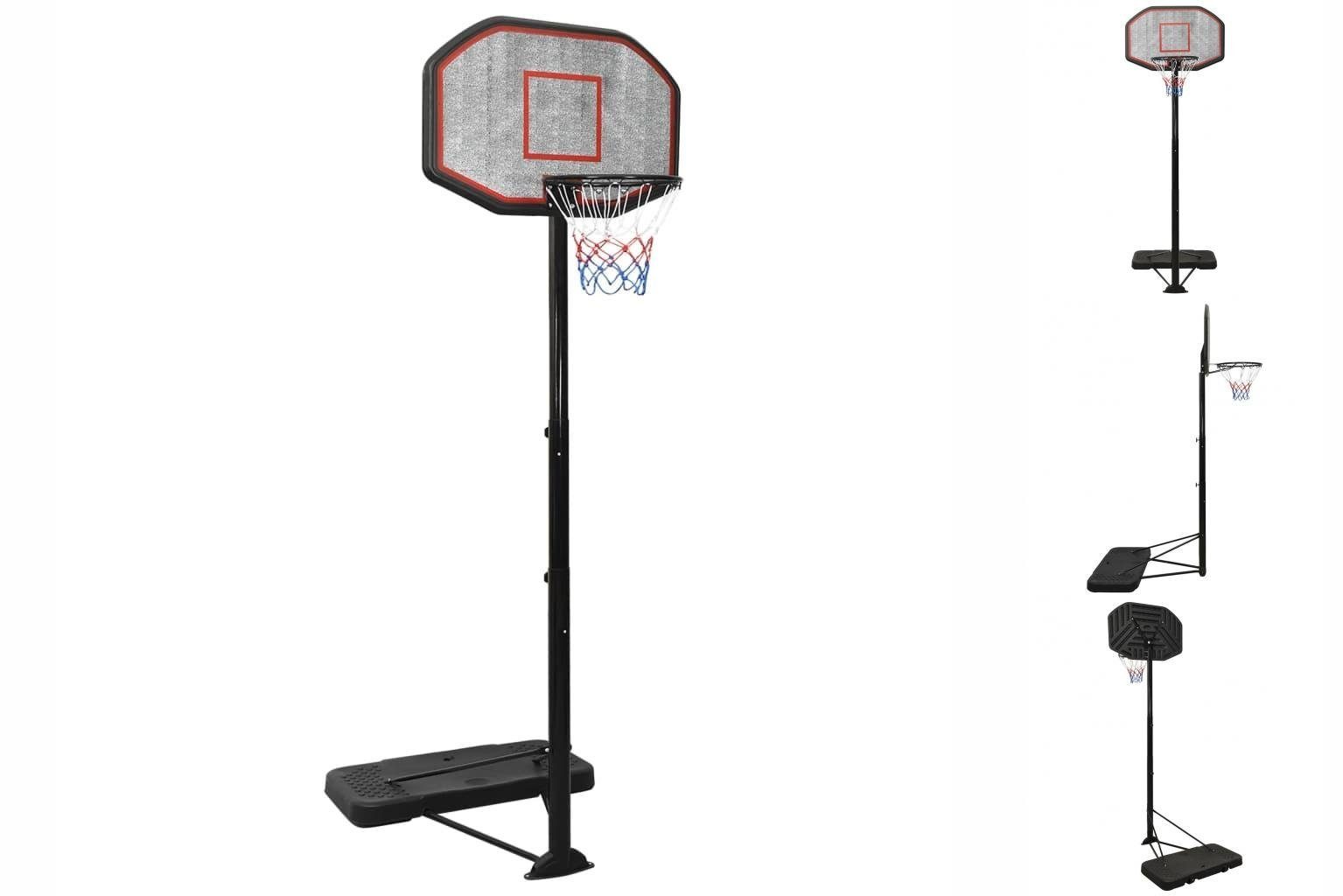 vidaXL Basketballkorb Basketballständer Schwarz 258-363 cm Polyethylen