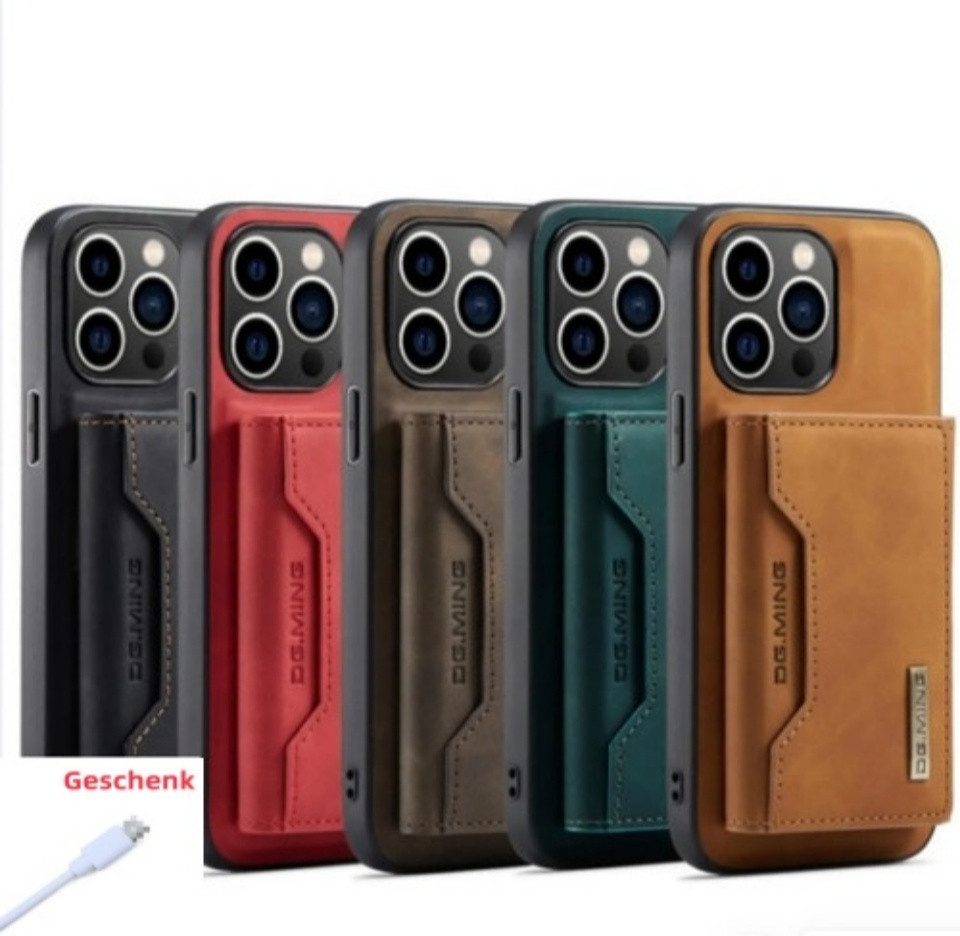 trends for living Handyhülle Leder Hülle für iPhone 12 Pro Max Kartenschlitz Handy Cover Case