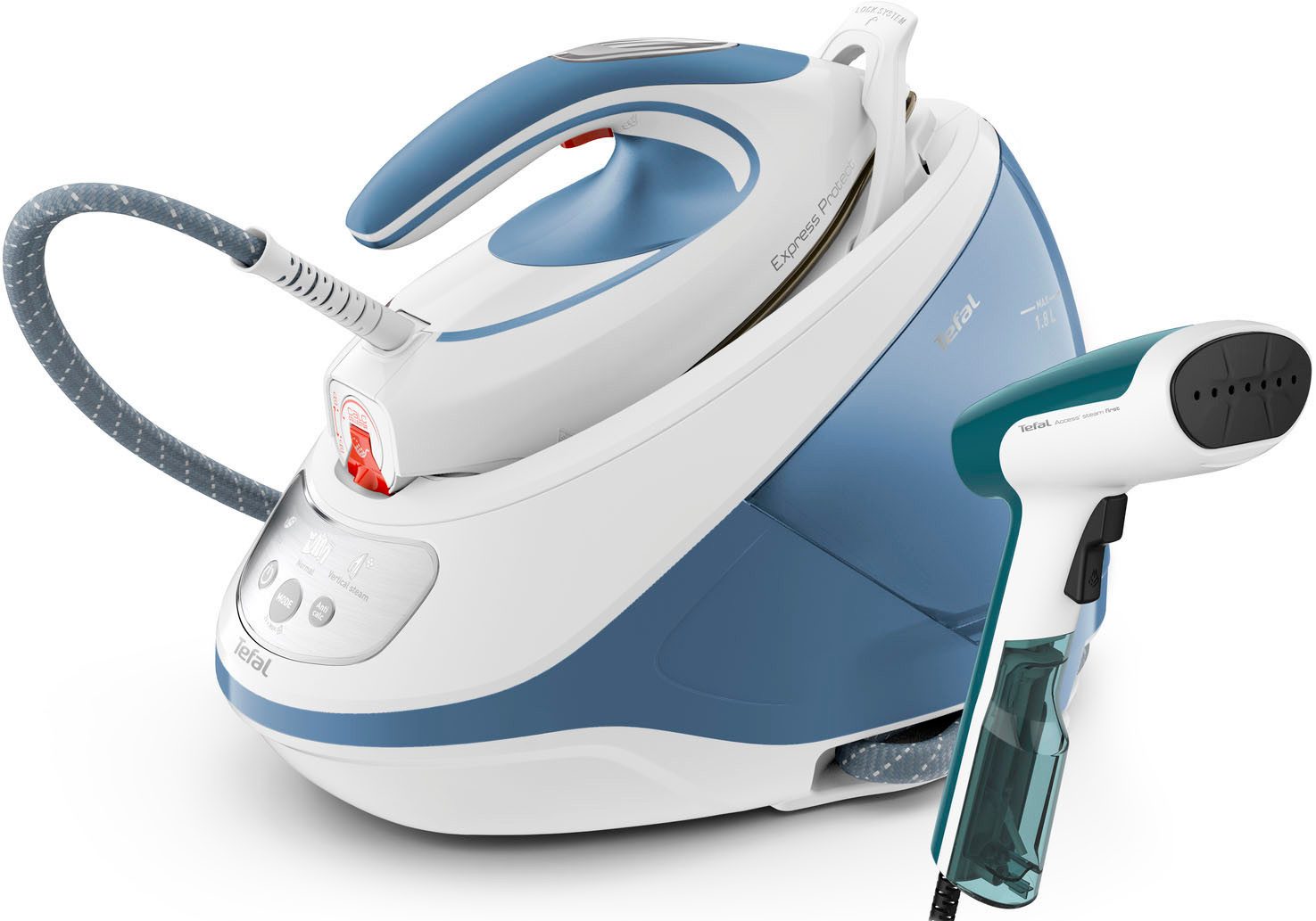 Tefal Dampfbügelstation Express Protect, 7,5 Bar, Dampfstoß: 520 g/Min., Dauerdampfmenge: 130 g/Min., SV9202