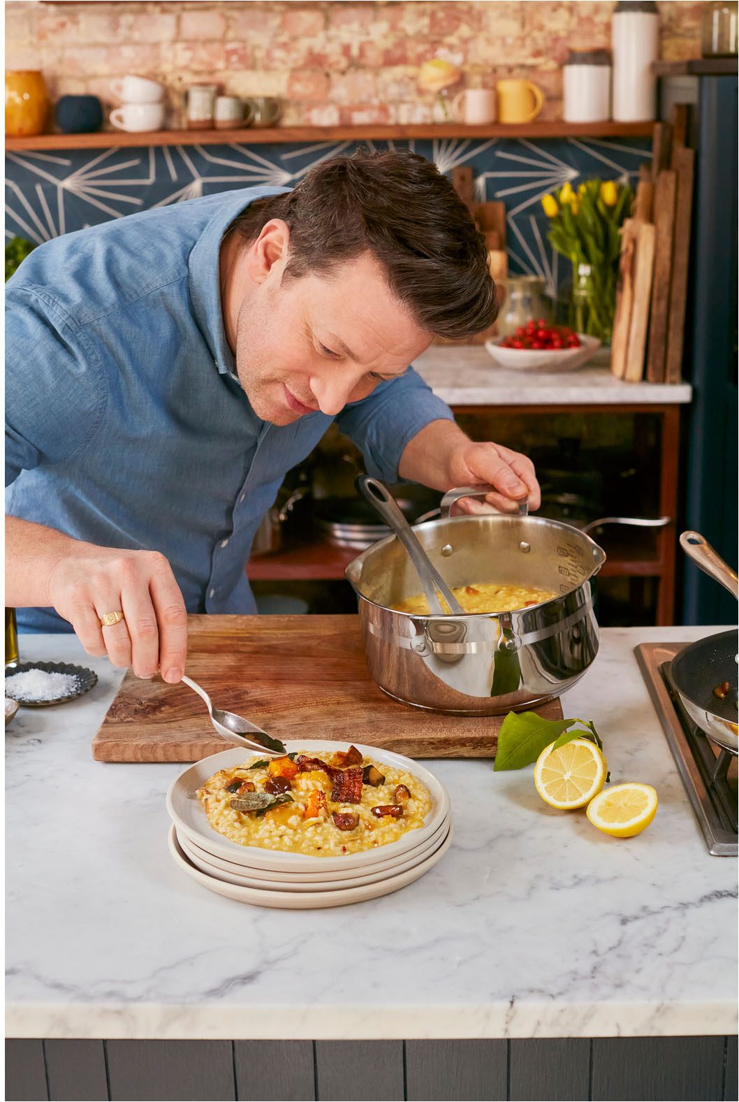 Tefal Bratpfanne Jamie Oliver Cook Smart, Pfanne Induktion mit Antihaftversiegelung, Edelstahl, Thermo-Signal bei idealer Bratttemperatur, für alle Herdarten ge – Bild 5 von 5