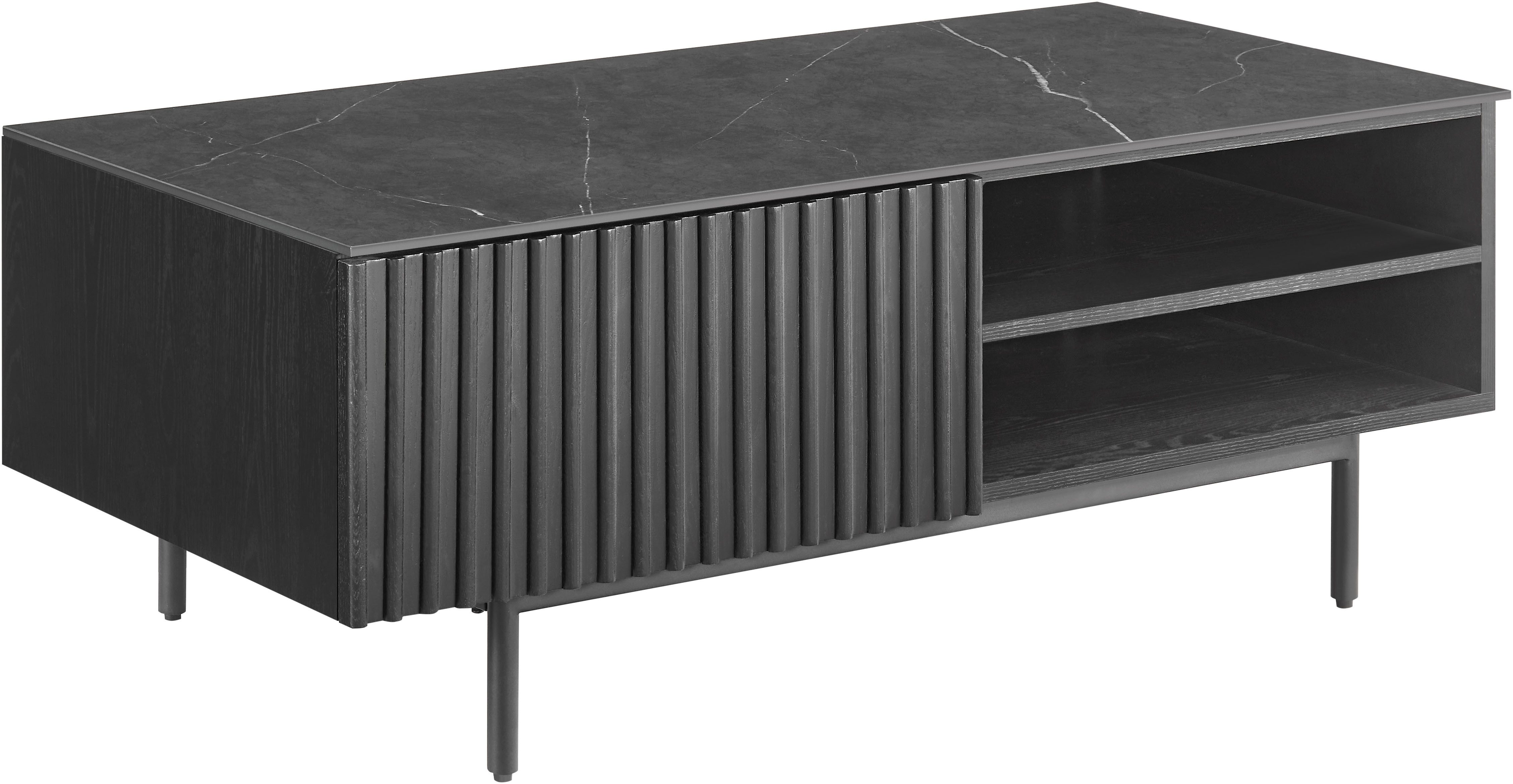 OTTO home Couchtisch Candise, Keramikplatte, robustem Gestell und FSC-Holz, Breite 120 cm