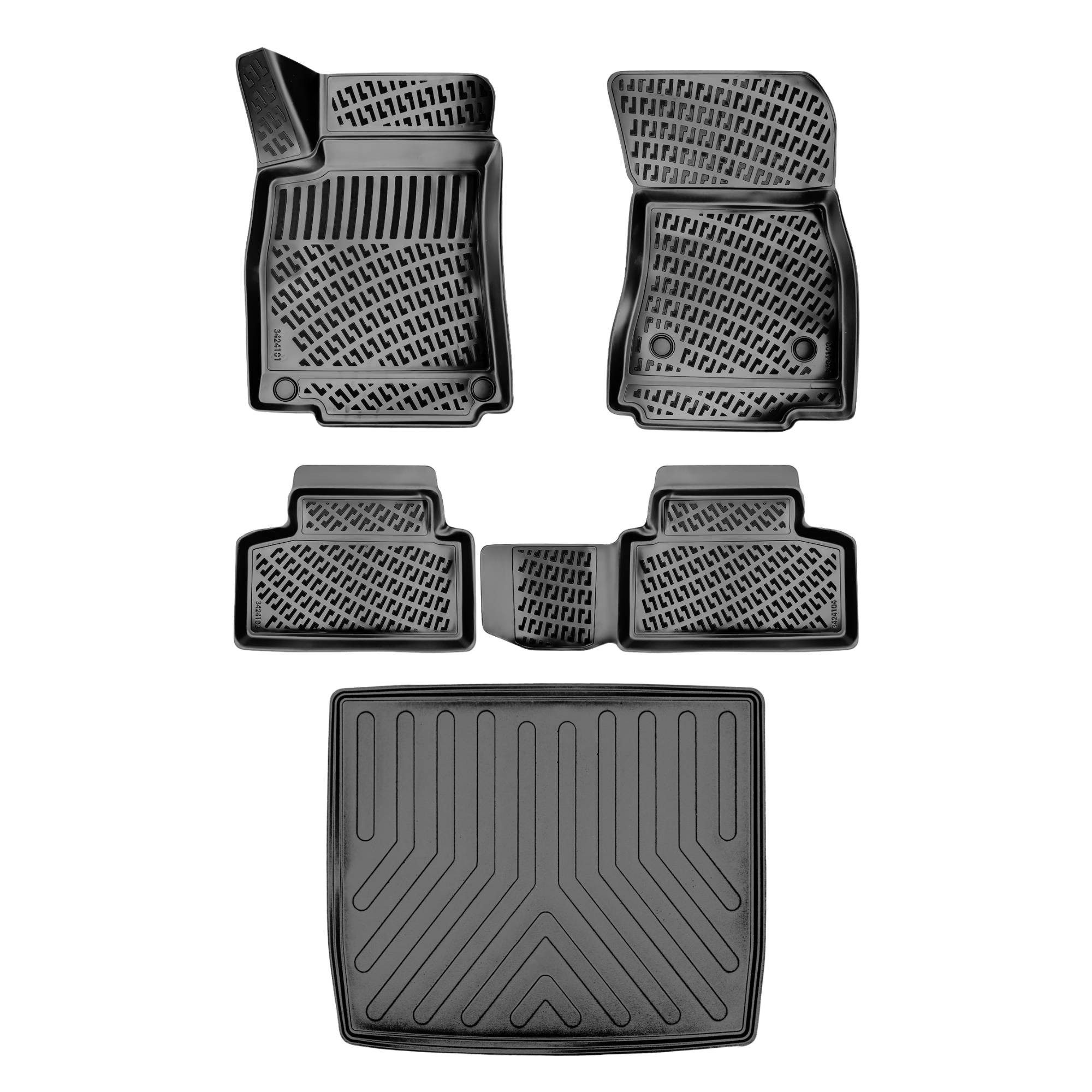 fussmattenprofi.com Auto-Fußmatten 3D Auto Gummimatten & Kofferraumwanne für Mercedes GLB X247 2019-2025