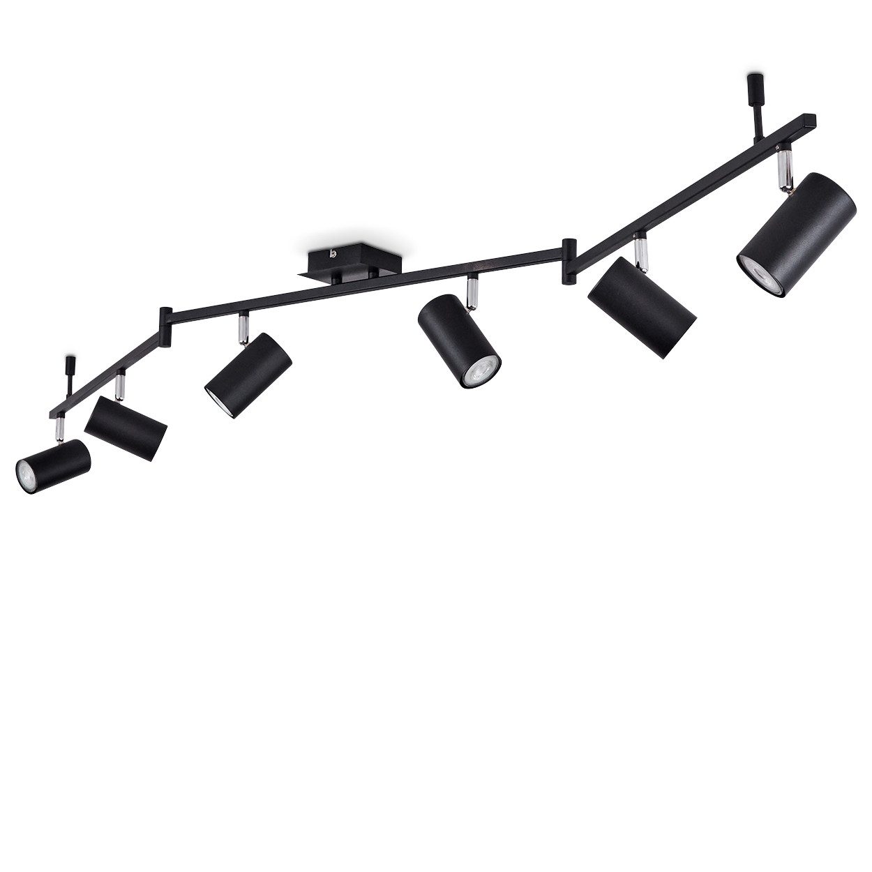 hofstein Deckenleuchte »Gambellara« Deckenlampe aus Metall in Schwarz, ohne Leuchtmittel, mit verstellbaren Strahlern und Leuchtenarmen, GU10