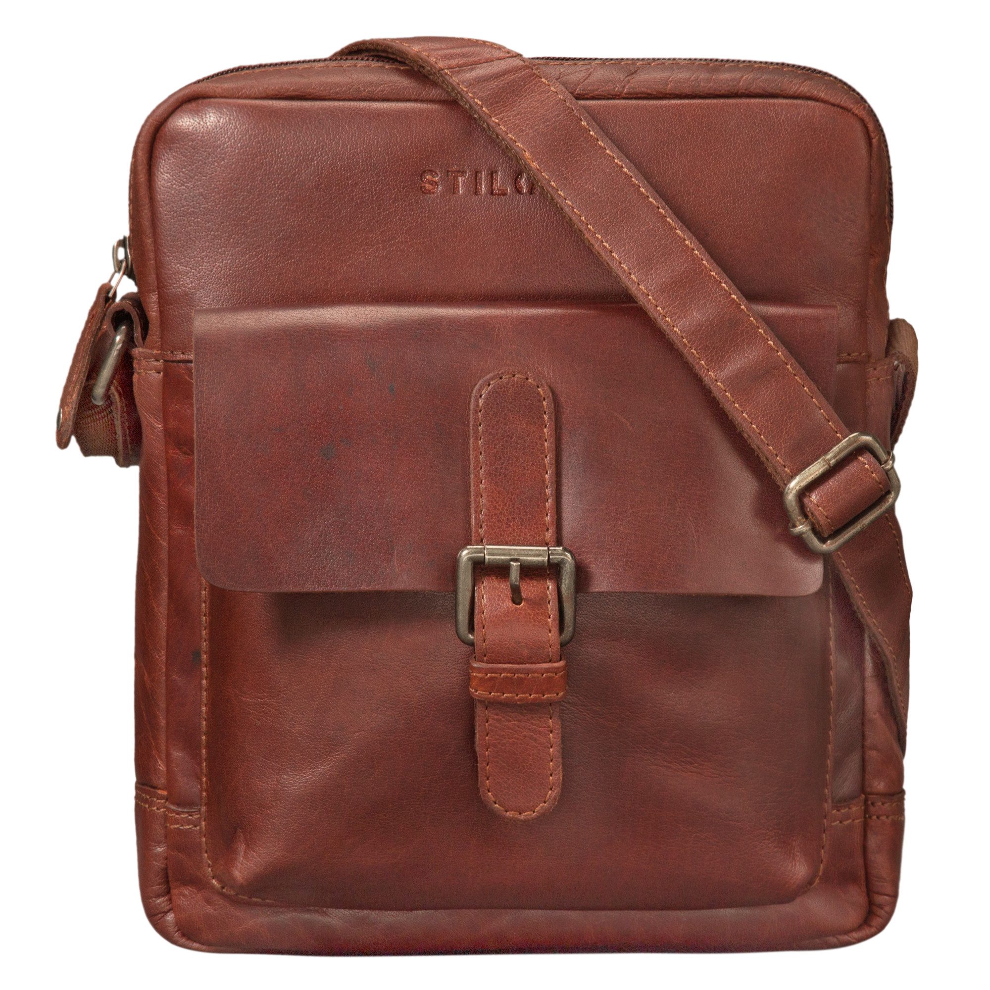 Schultertasche "Luan" Kleine Umhängetasche Leder Vintage
