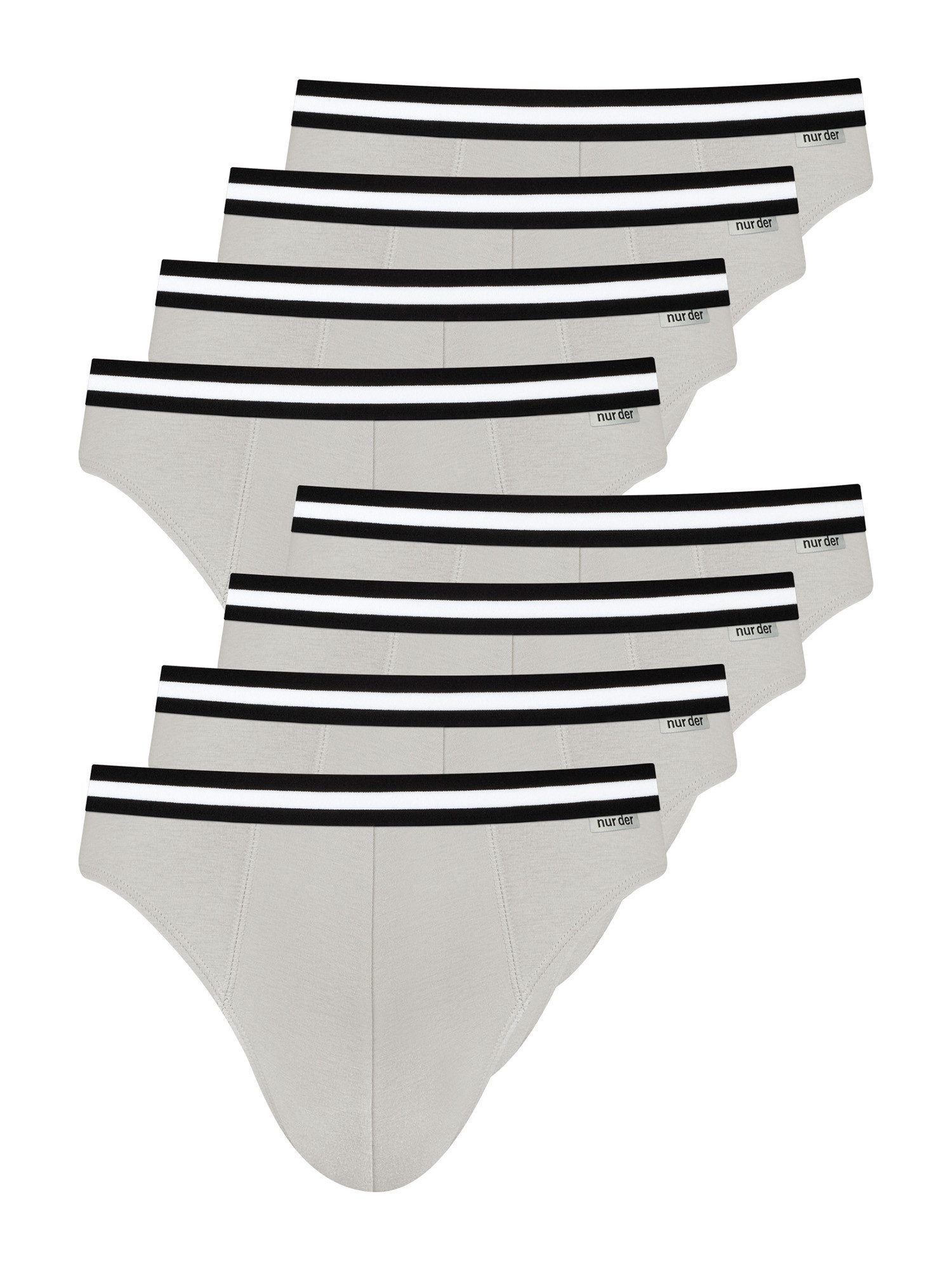 Nur Die Slip Cotton Stretch Unterhose (8-St) Männer Multipack Mehrpack