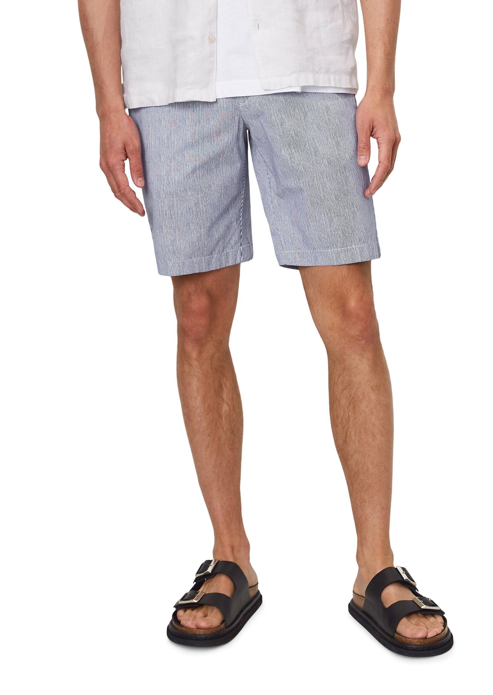 Marc O'Polo Shorts aus Organic Cotton-Popeline dunkelblau