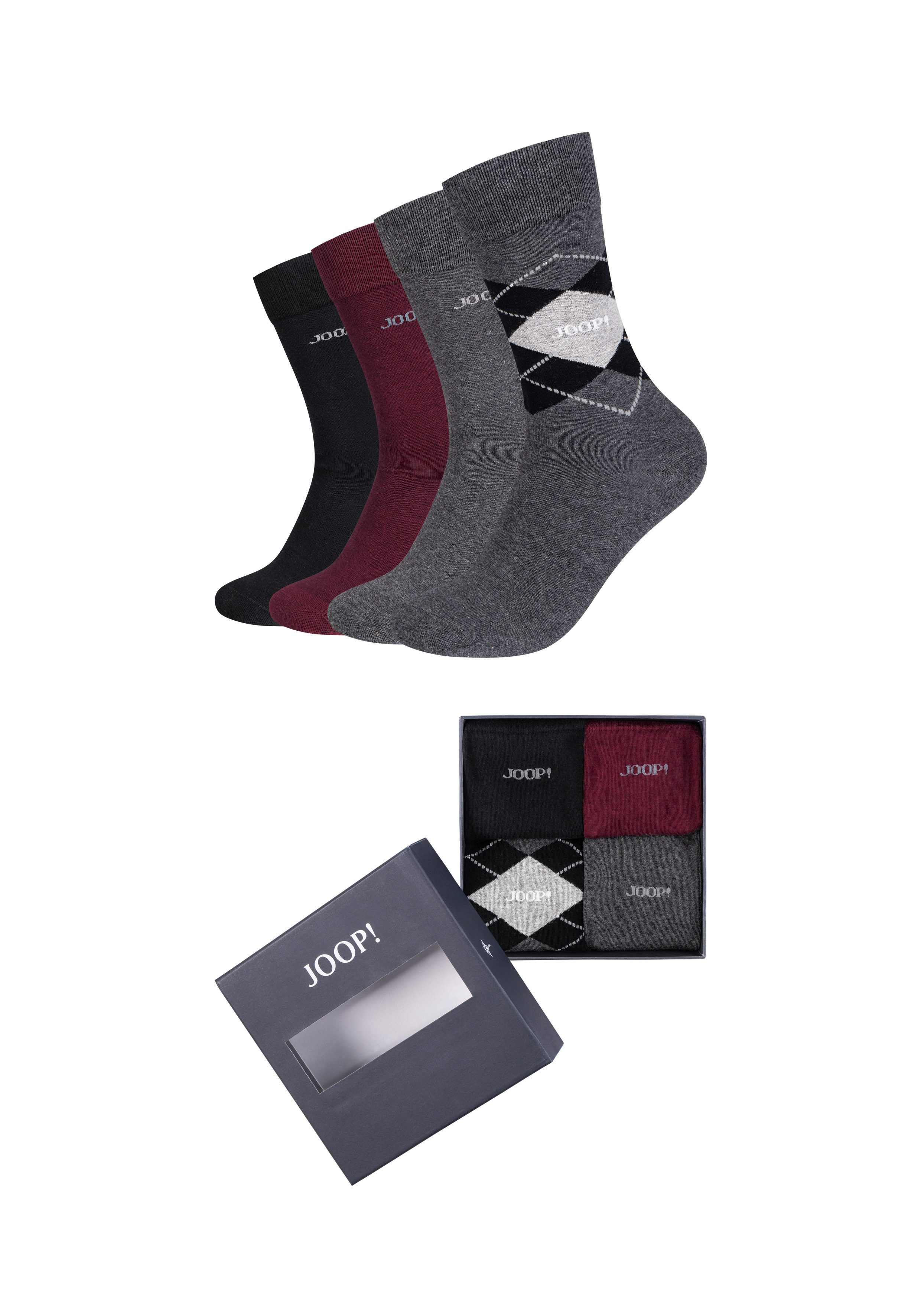 JOOP! Socken premium essentials (4-Paar) mit elastischem Bund günstig online kaufen