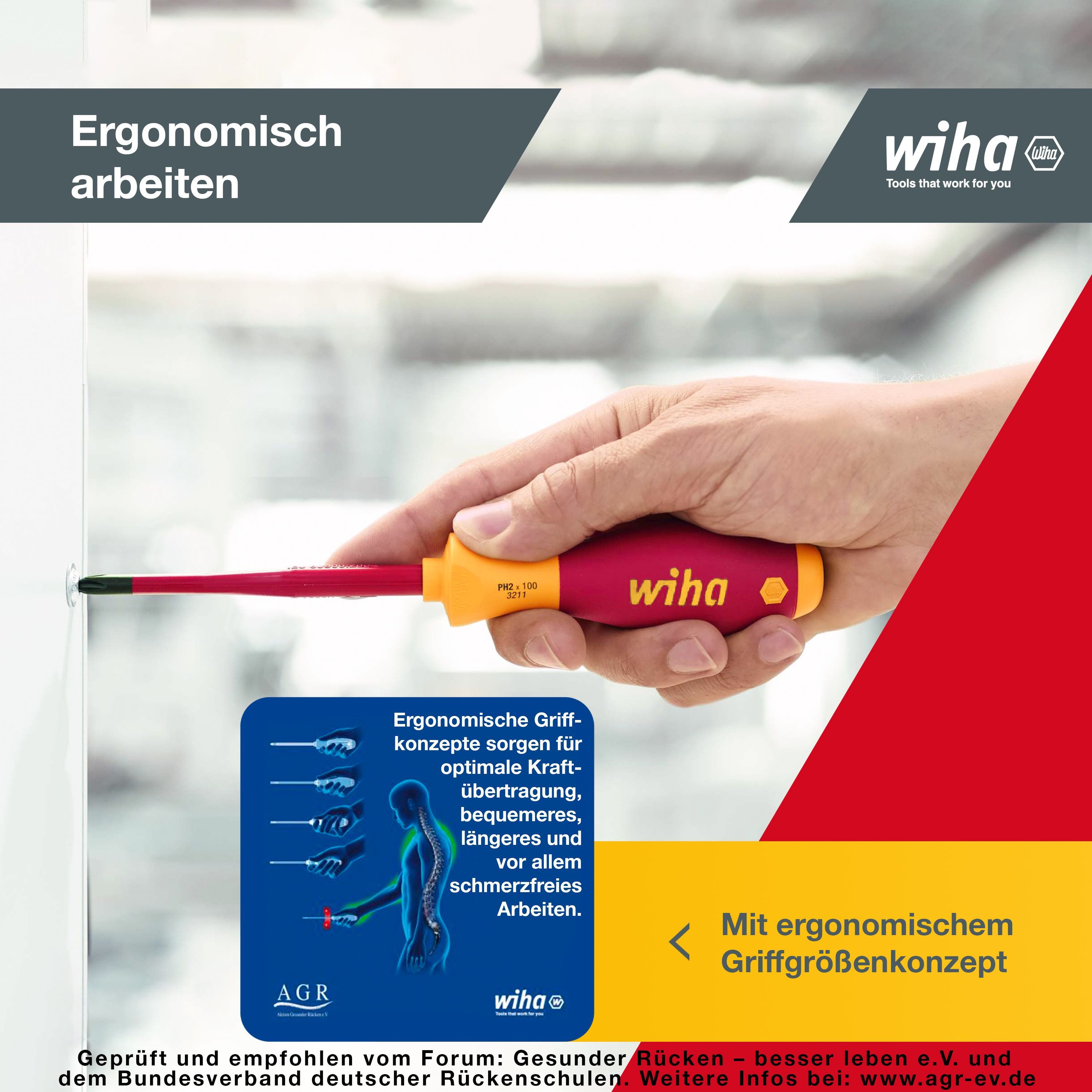 Wiha Schraubendreher Profi (41003) - 12 tlg., (12 St), VDE, mit dünner Spitze Schlitz, Kreuz, Kreuzschlitz, Torx, Plusminus – Bild 5 von 5