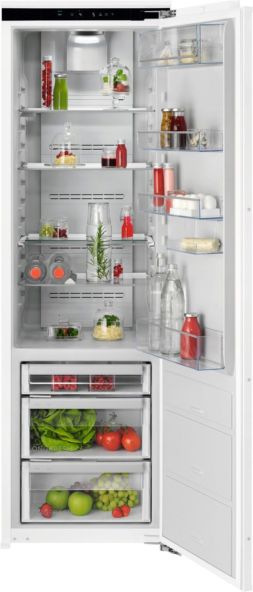 AEG Einbaukühlschrank 9000 923586301, 176,9 cm hoch, 55,7 cm breit, LongFresh 0 °C-Zone